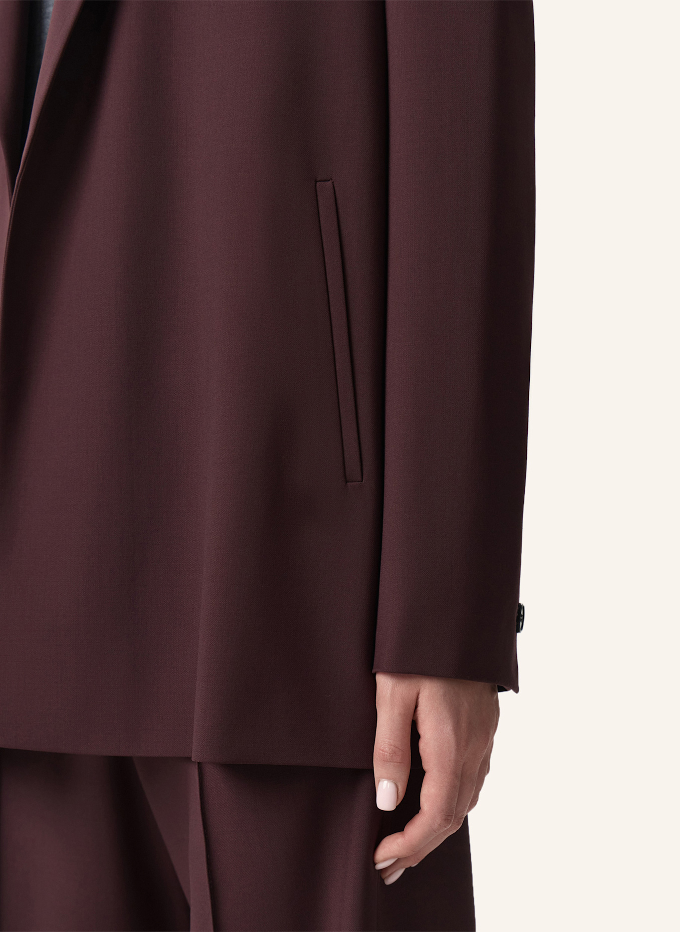 PINXIT Blazer Oversized-Blazer: DUNKELROT