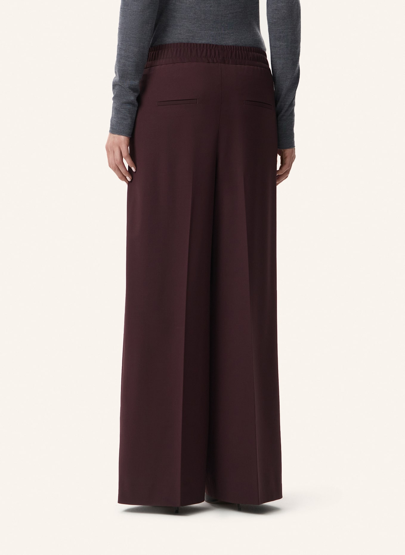PINXIT Hose Weite Hose: DUNKELROT
