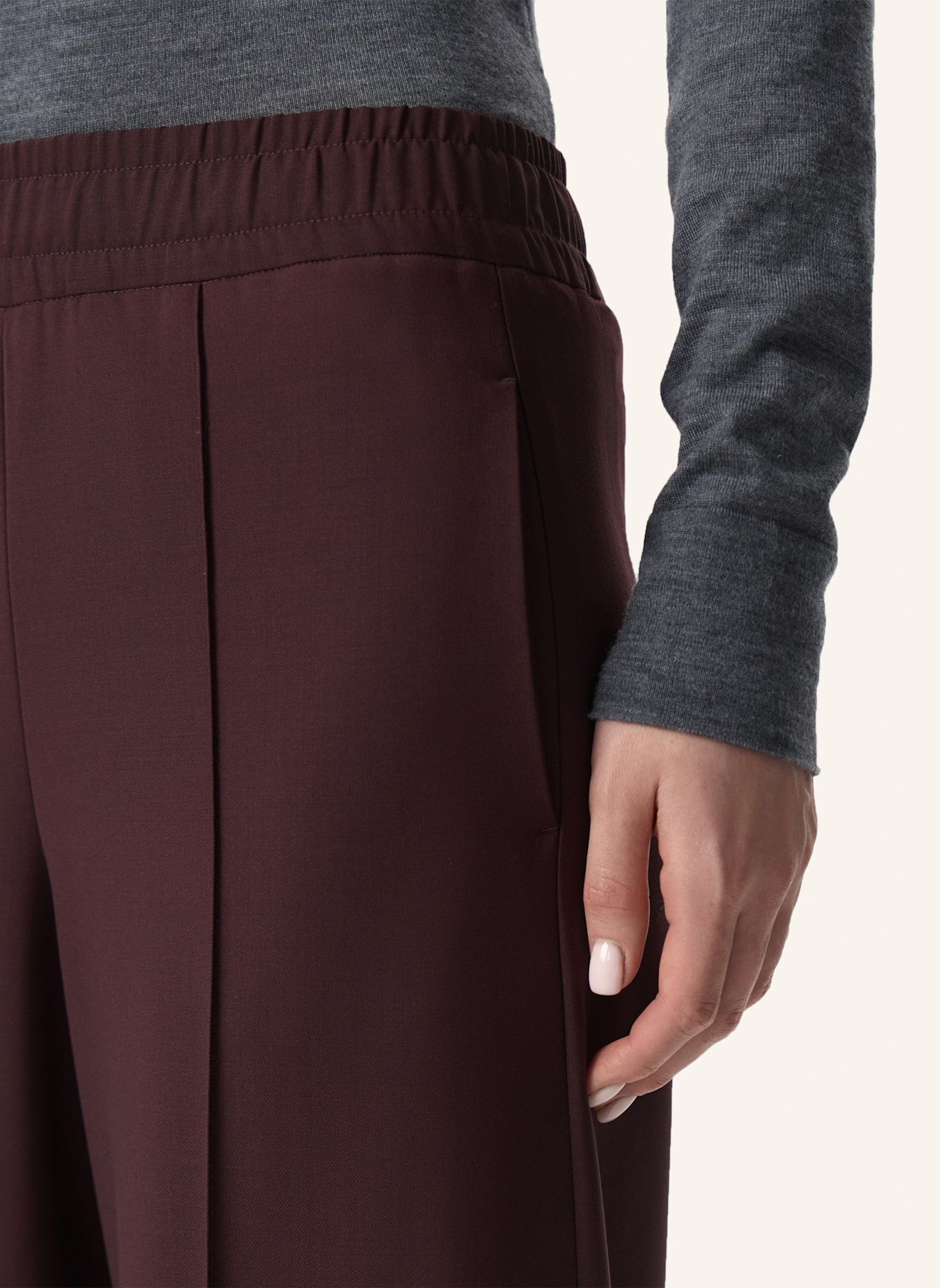 PINXIT Hose Weite Hose: DUNKELROT