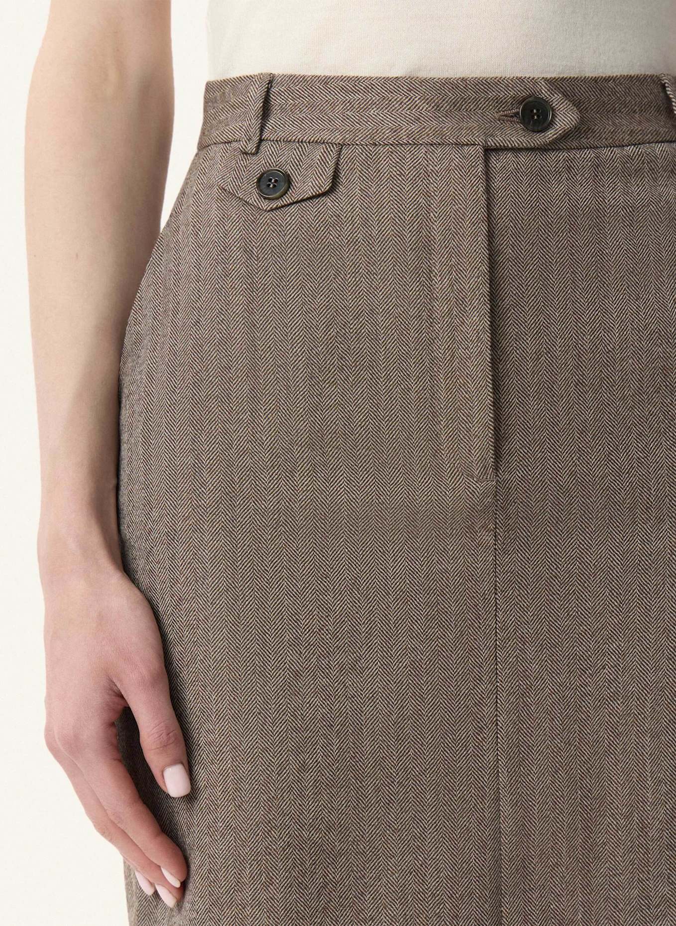 PINXIT Rock Gerader Rock: HELLBRAUN/ ECRU