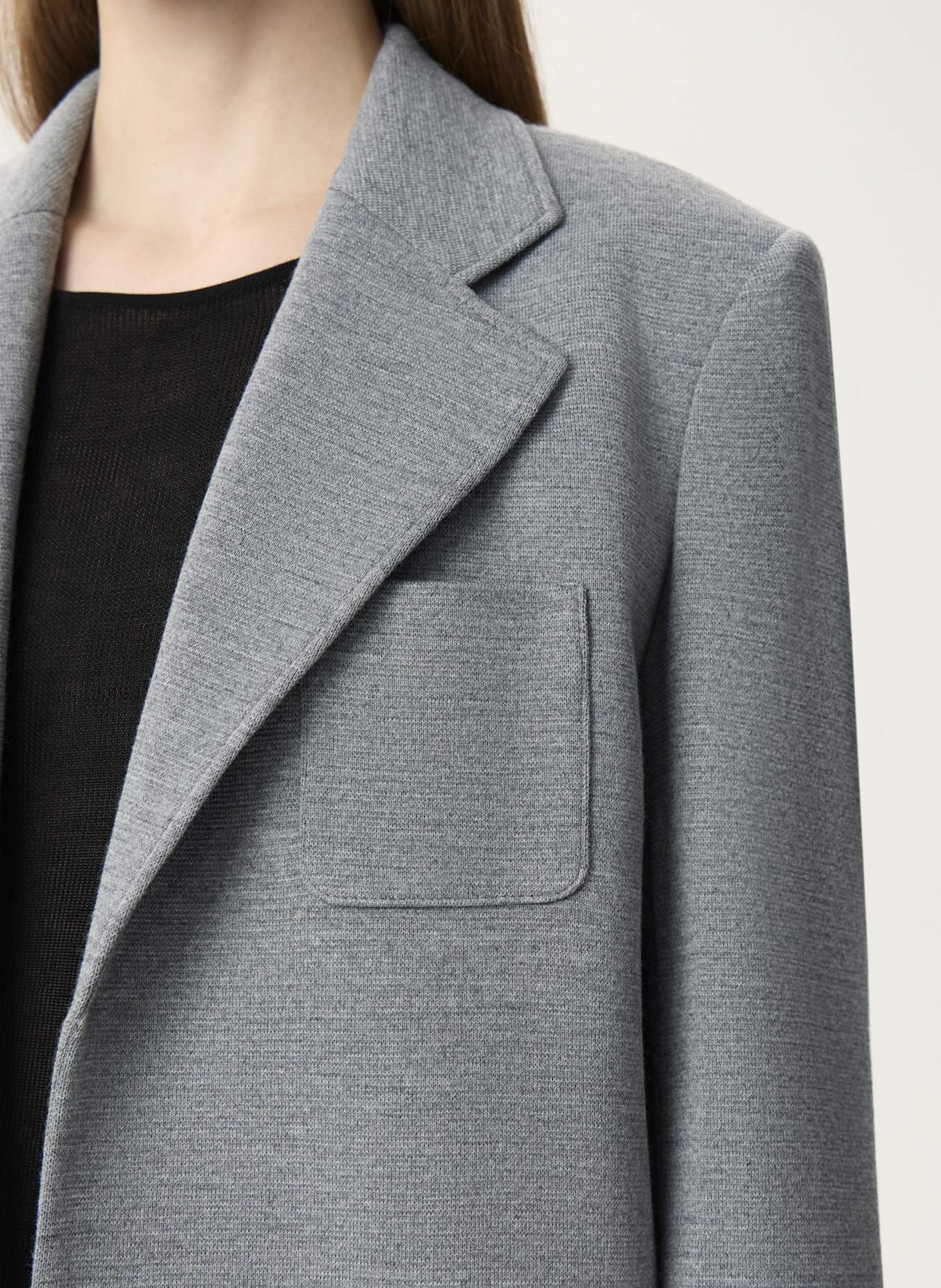 PINXIT Blazer Strick-Blazer: GRAU