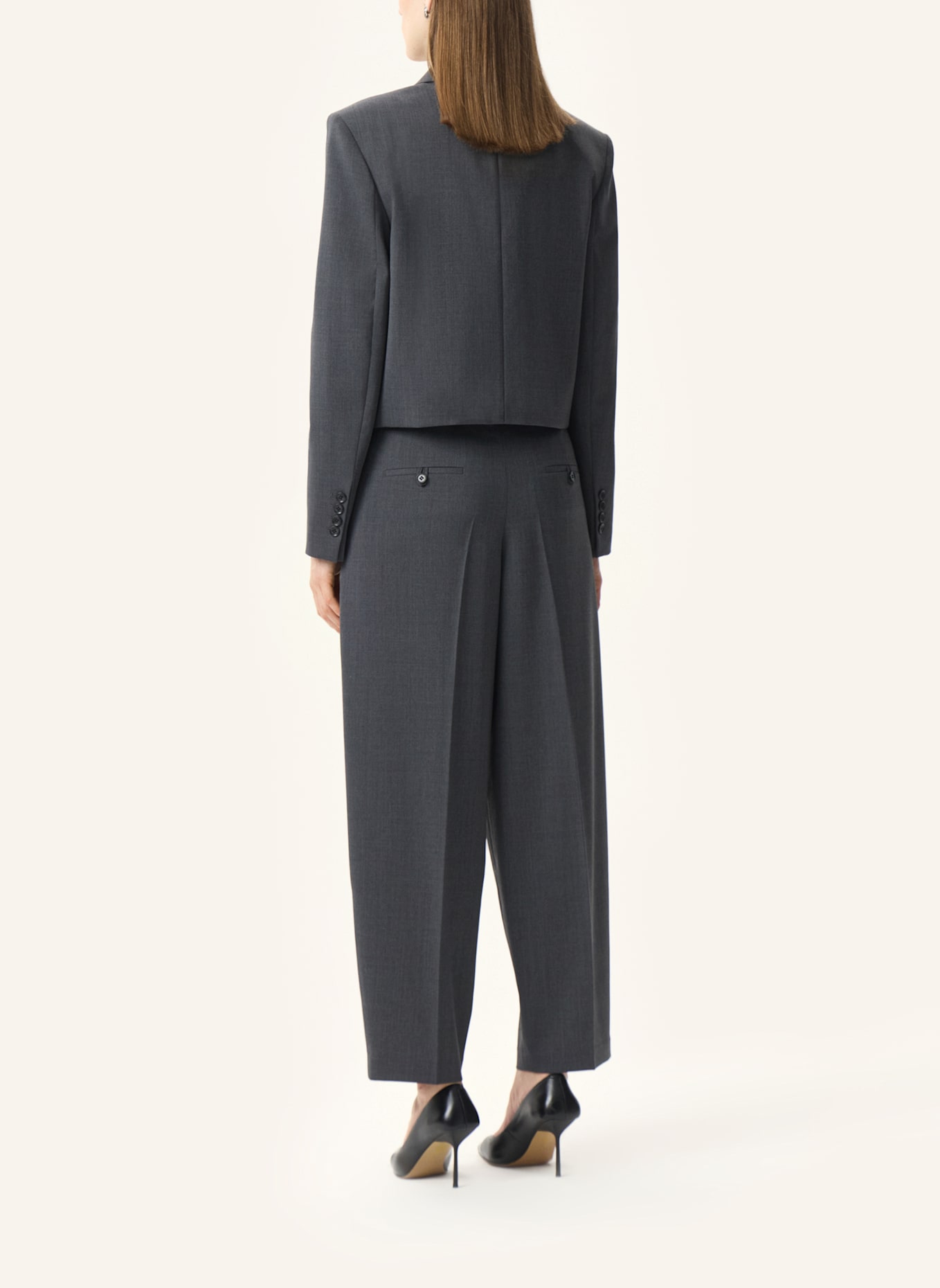 PINXIT Blazer Cropped-Blazer: GRAU