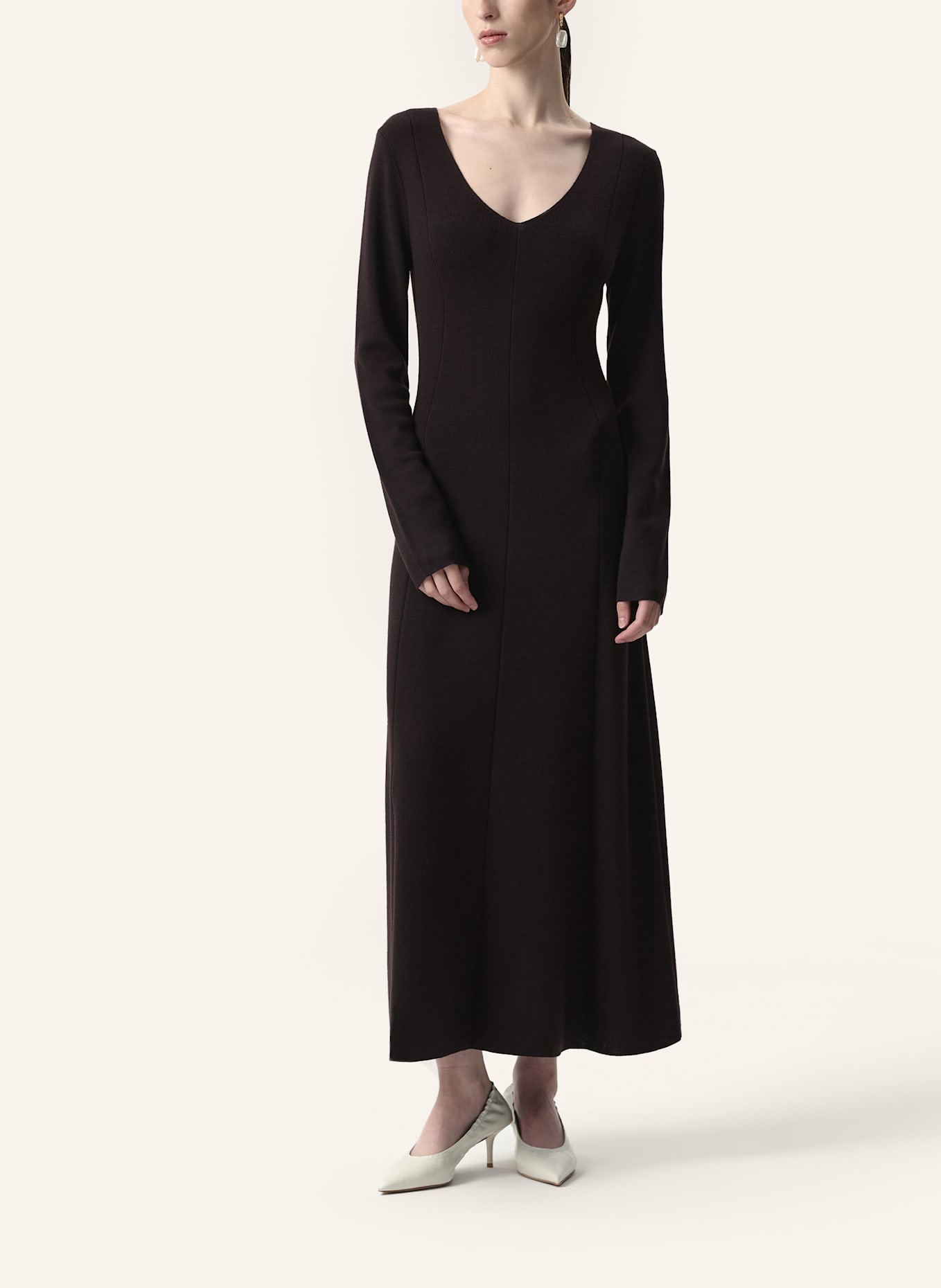 PINXIT Kleid Maxikleid: DUNKELBRAUN