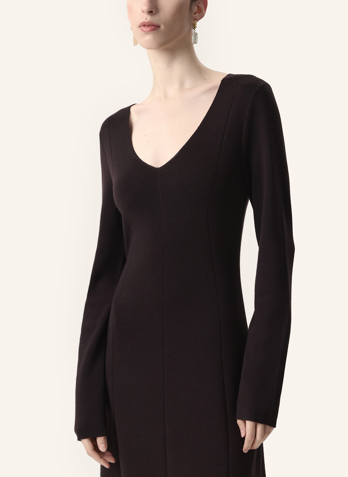 PINXIT Kleid Maxikleid: DUNKELBRAUN