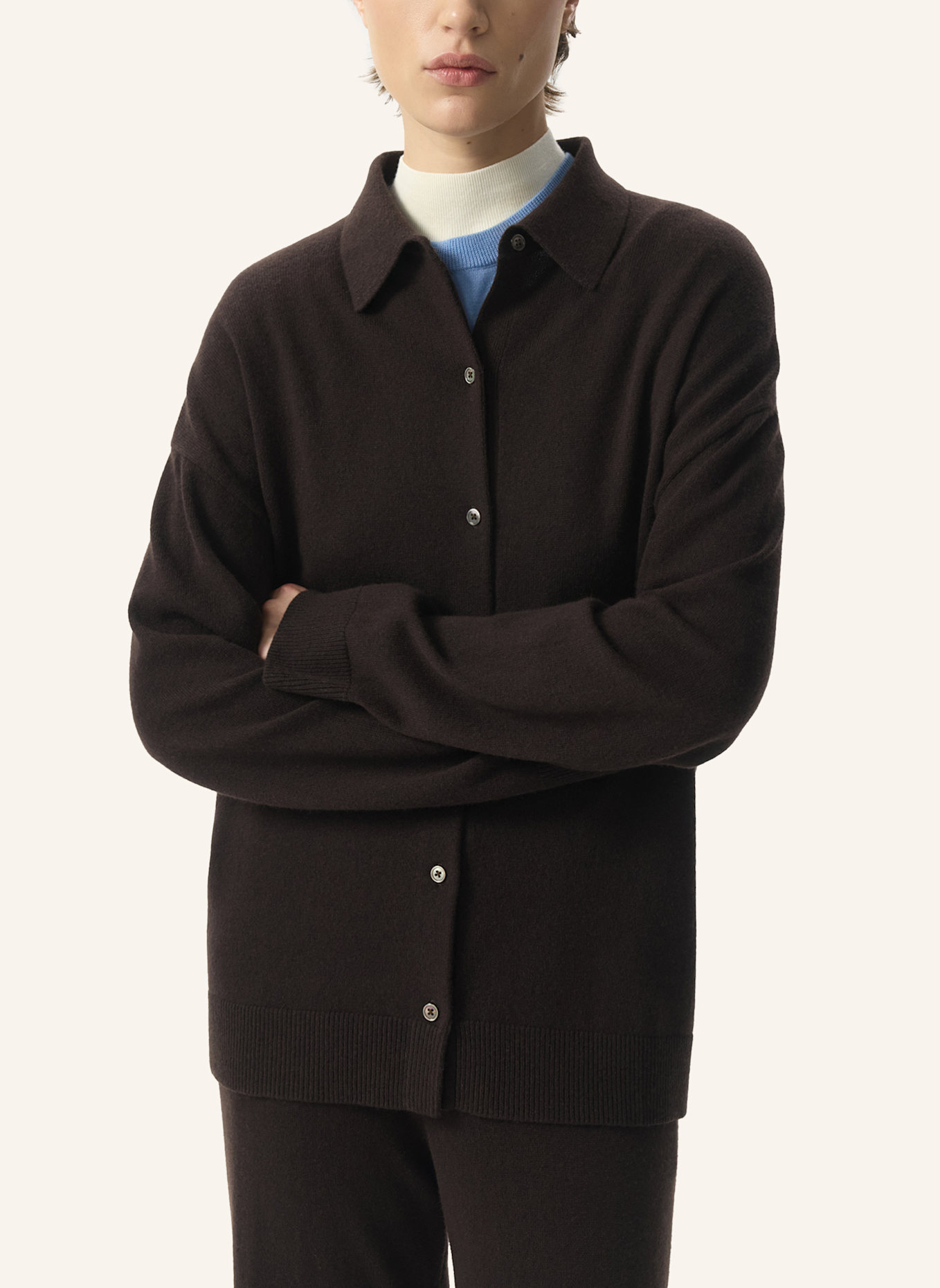 PINXIT Cardigan Cardigan: DUNKELBRAUN