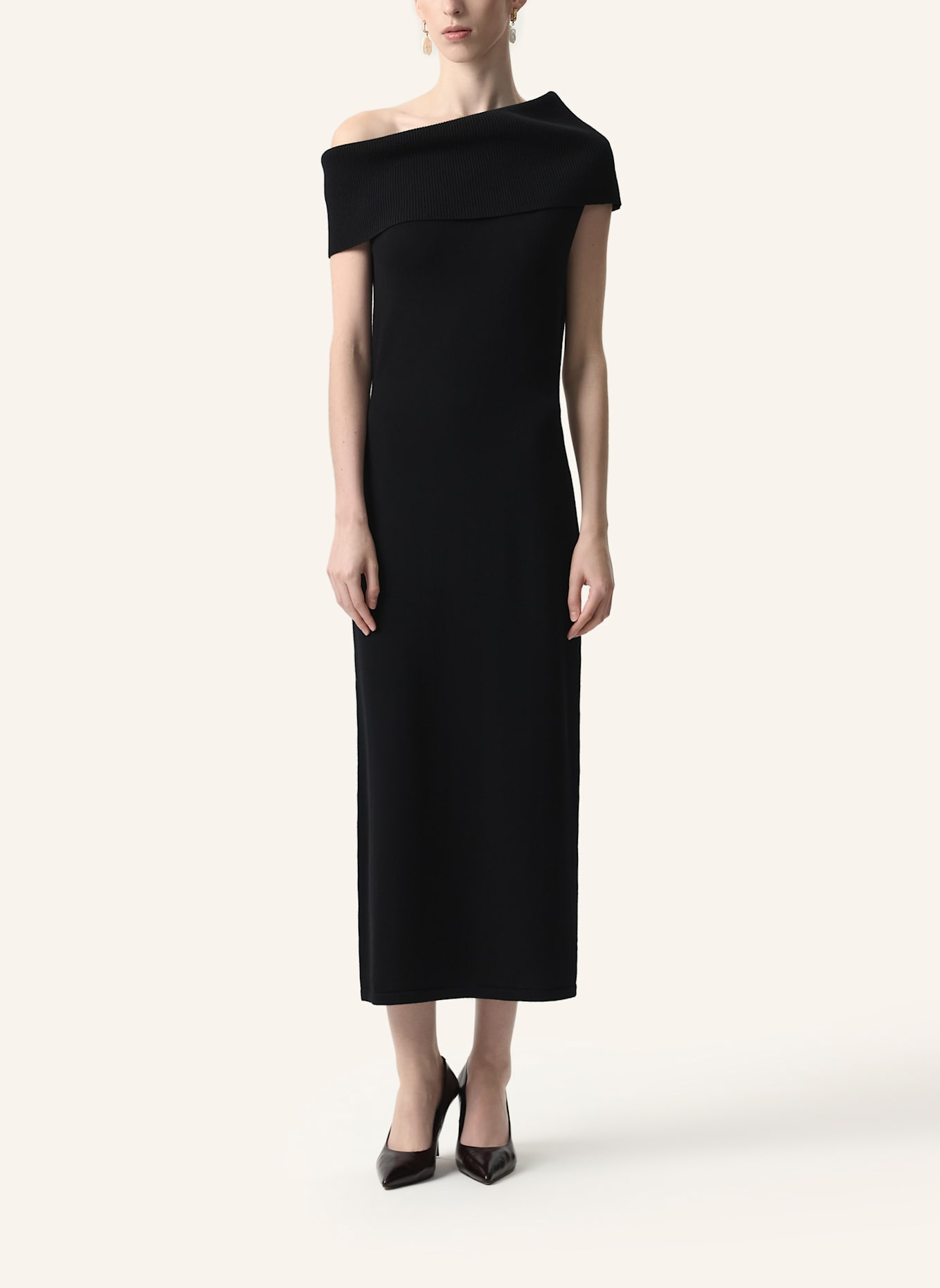 PINXIT Kleid Strickkleid: SCHWARZ