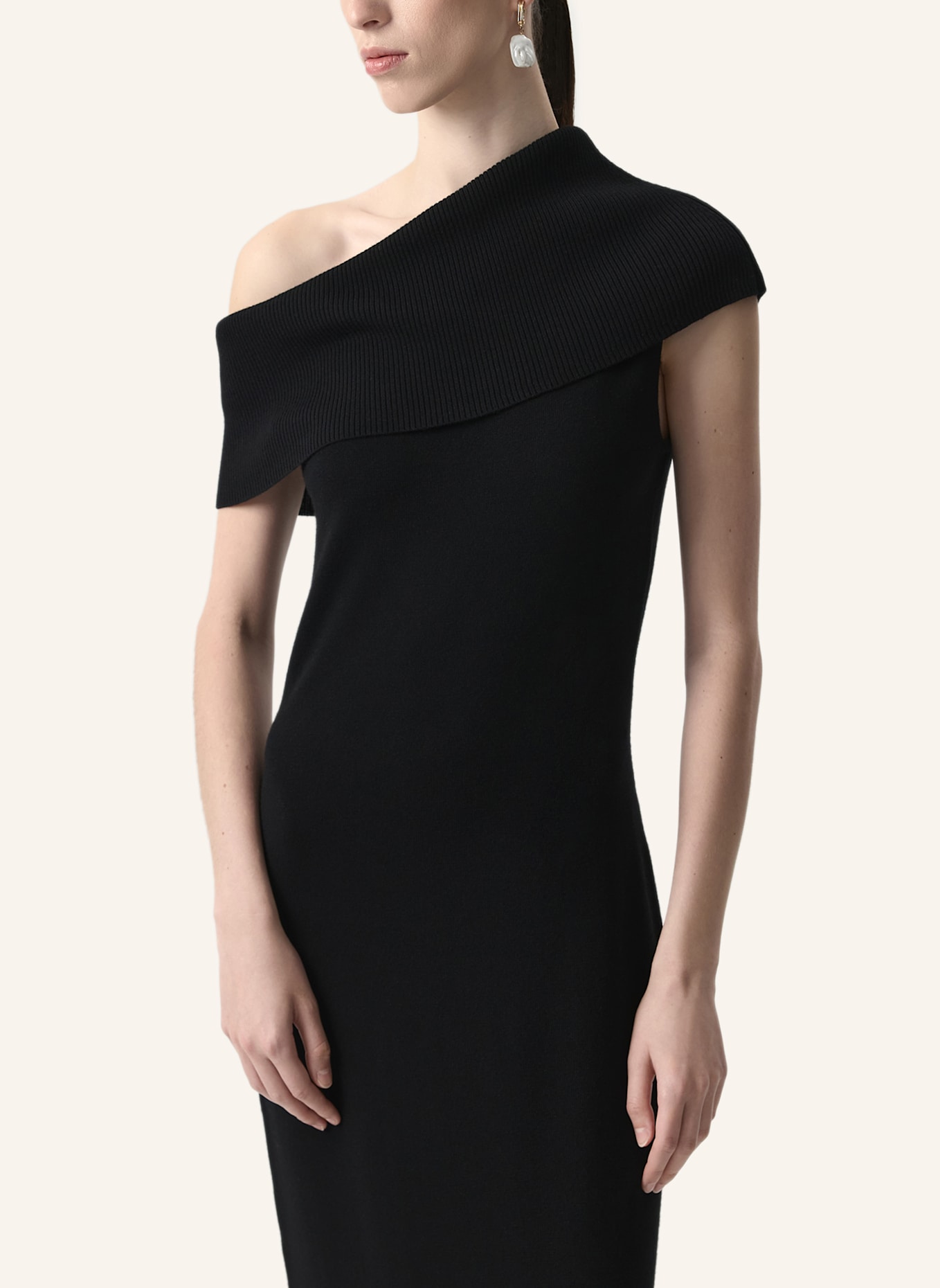 PINXIT Kleid Strickkleid: SCHWARZ