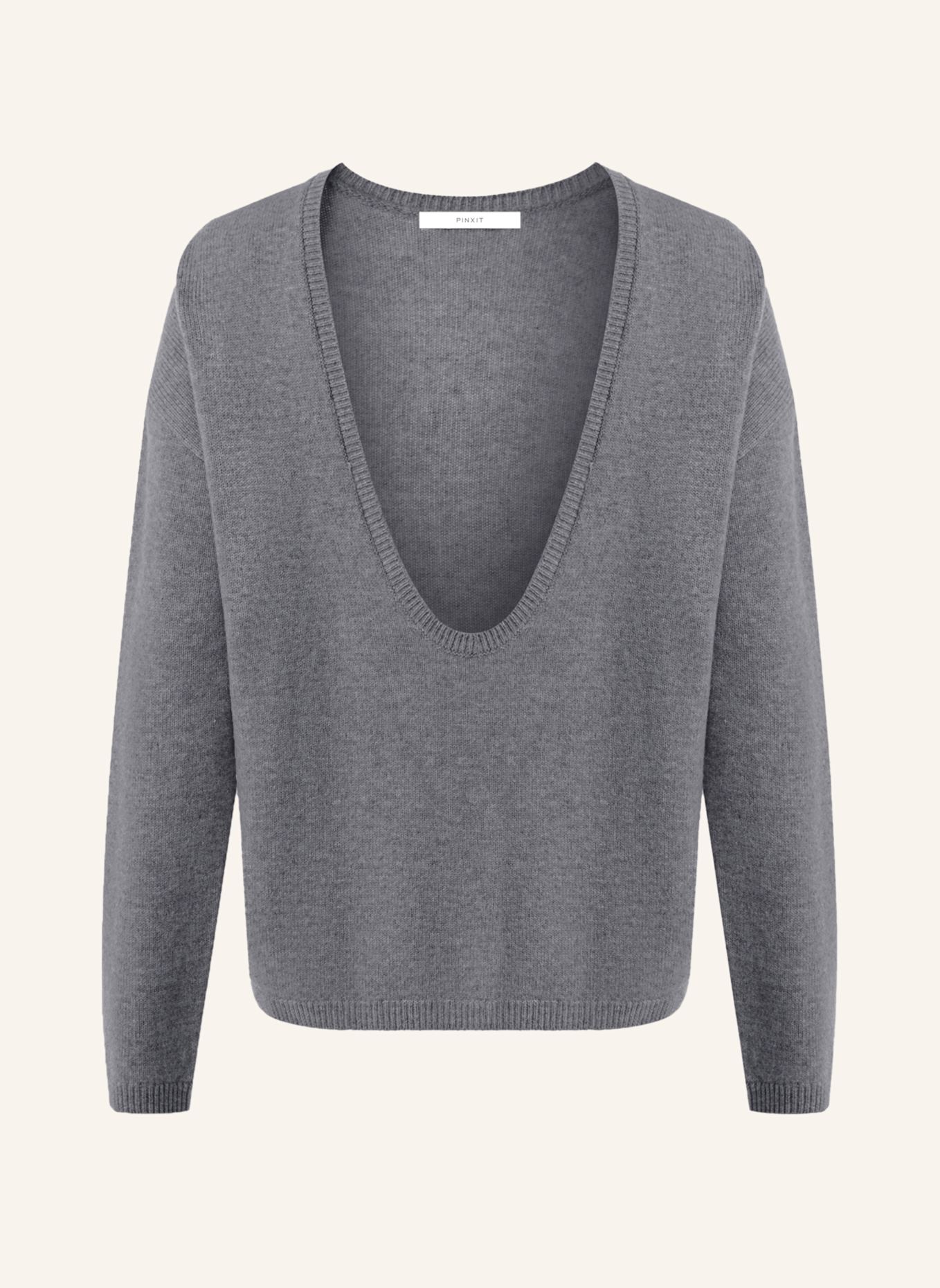 PINXIT Pullover Strickpullover: GRAU
