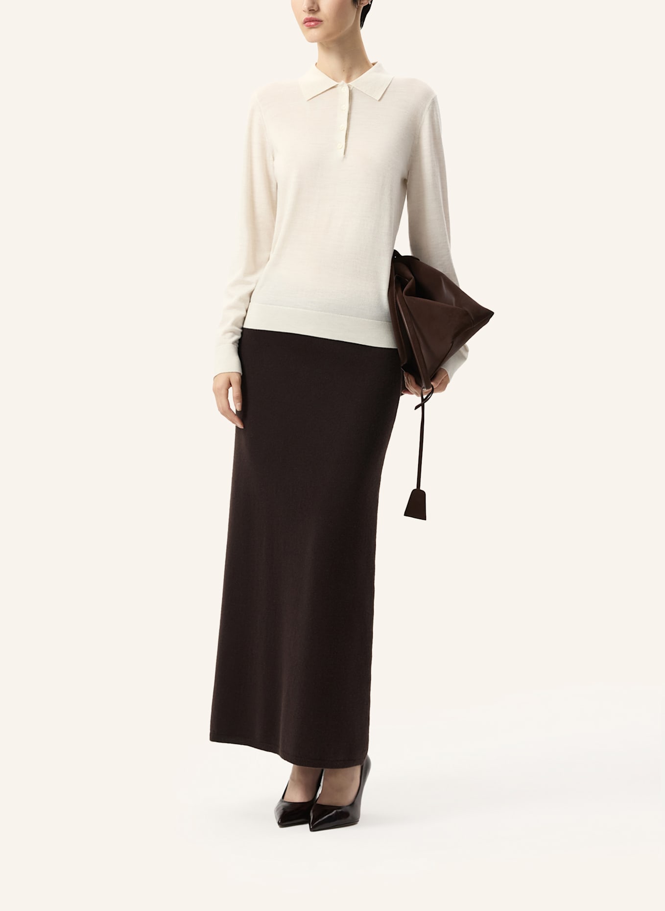 PINXIT Rock Strickrock: DUNKELBRAUN