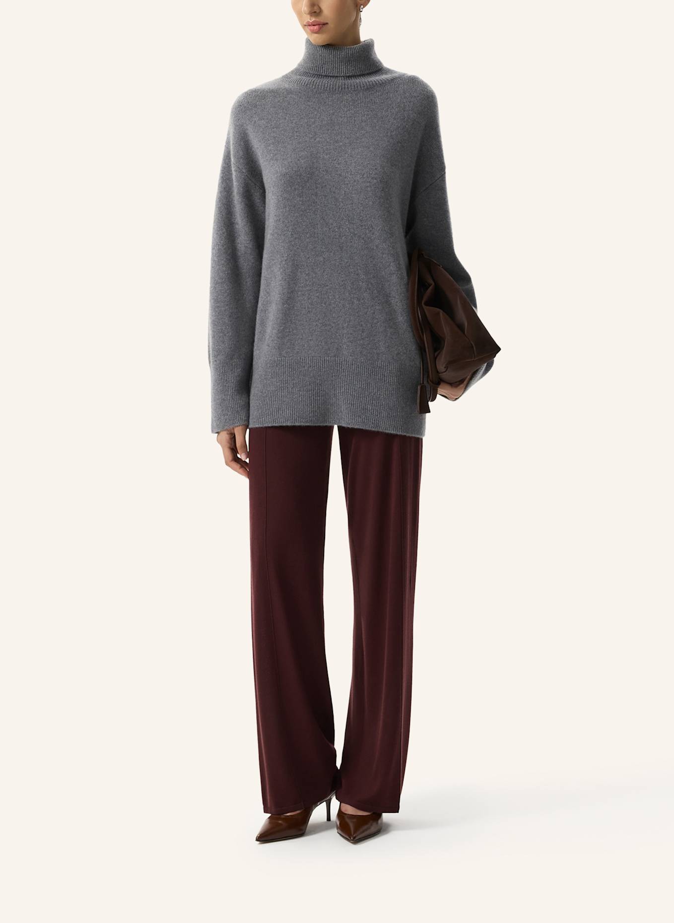 PINXIT Pullover Strickpullover: GRAU