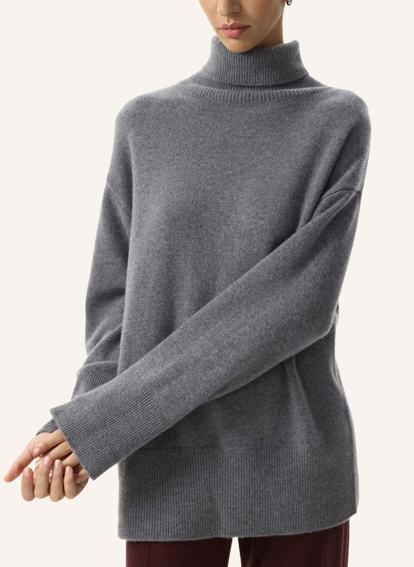 PINXIT Pullover Strickpullover: GRAU