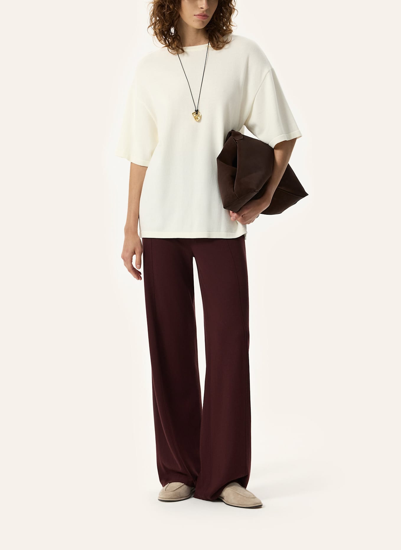 PINXIT Pullover Oversized Strickpullover: ECRU