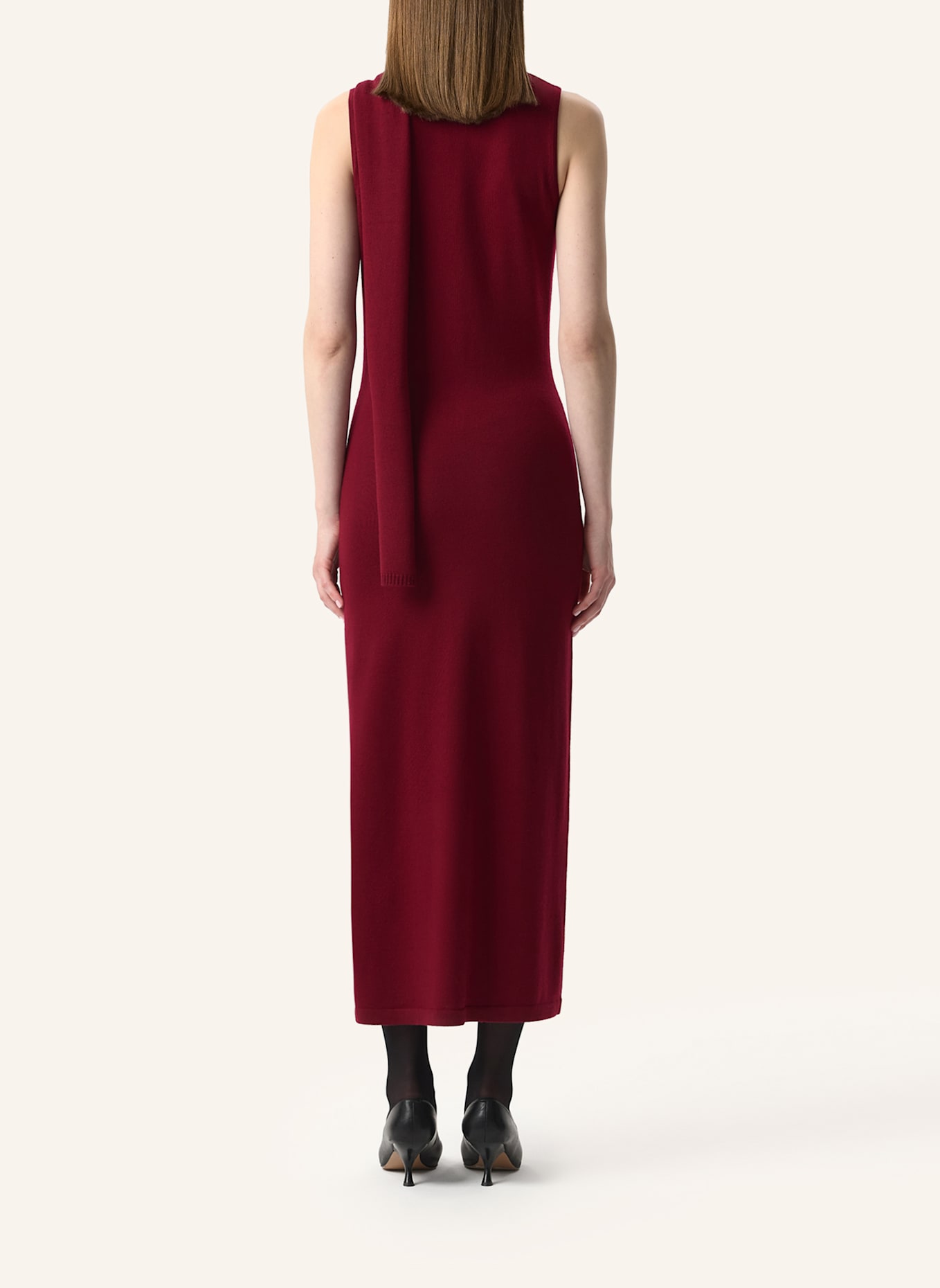 PINXIT Kleid Strickkleid: DUNKELROT