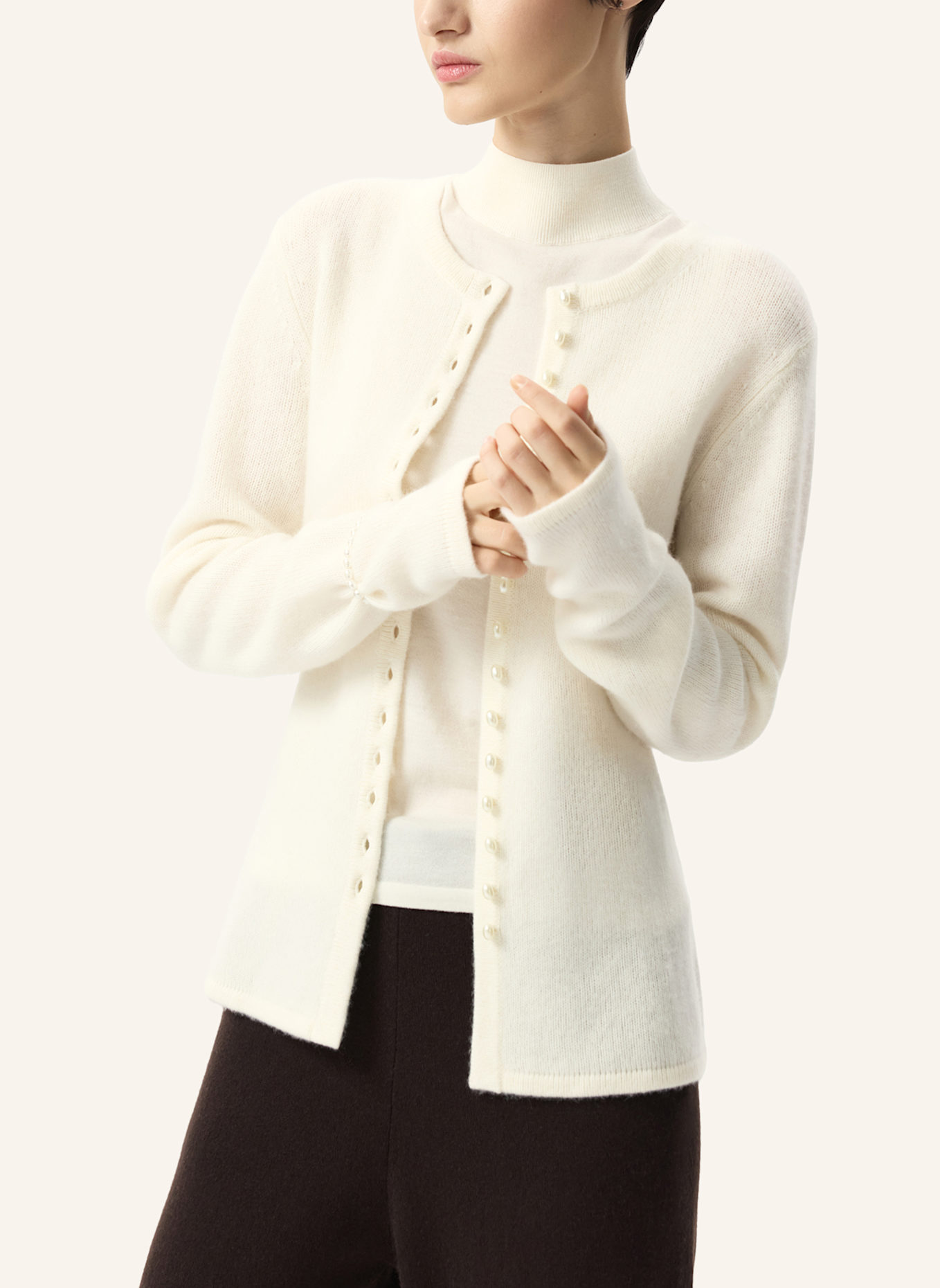 PINXIT Strickcardigan Strickcardigan: CREME