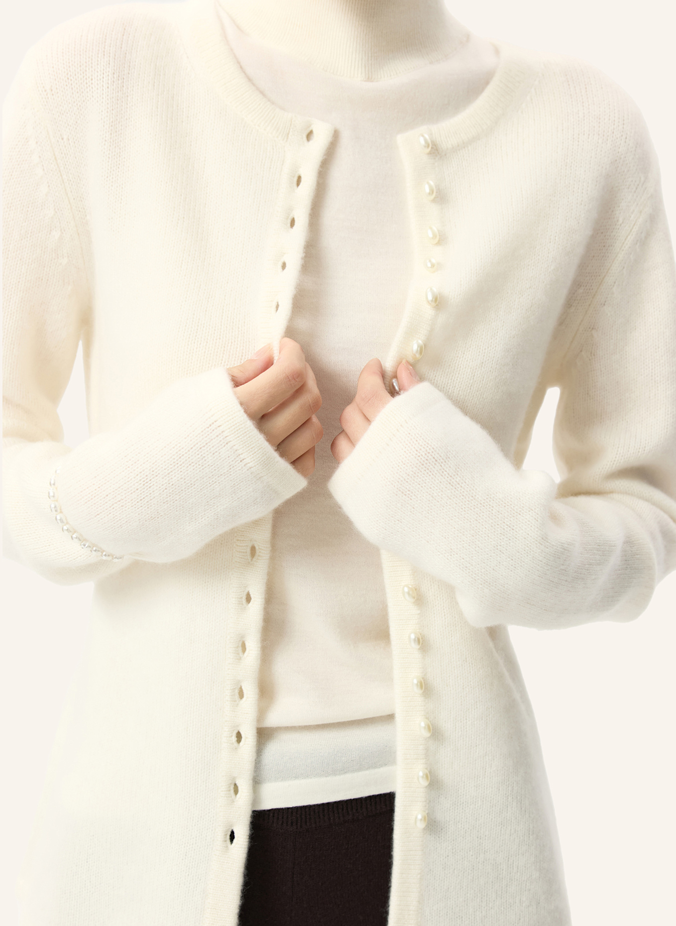 PINXIT Strickcardigan Strickcardigan: CREME