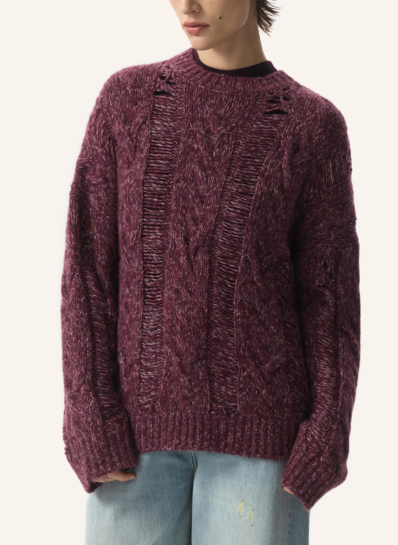 PINXIT Strickpullover Strickpullover: DUNKELROT