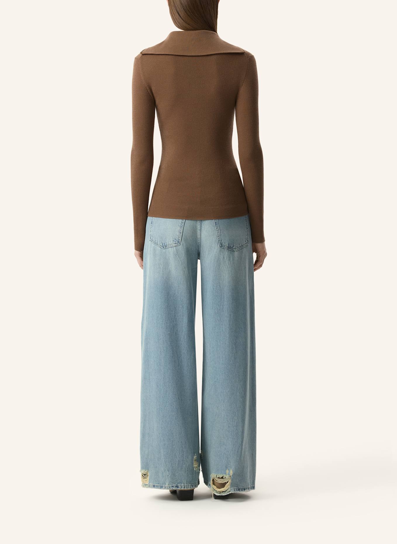 PINXIT pullover Rollkragenpullover: DUNKELBRAUN