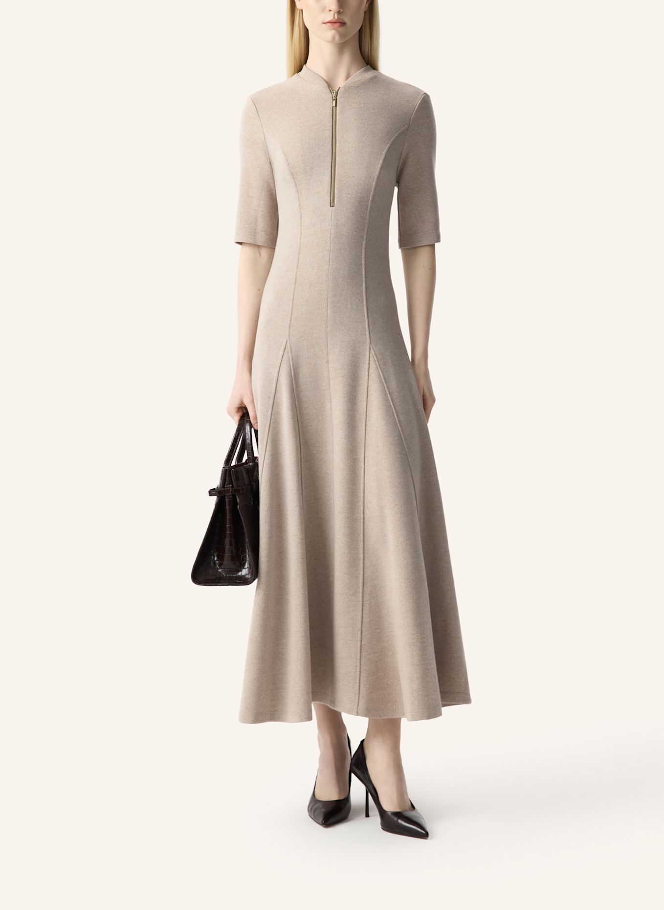 PINXIT Strickkleid: BEIGE