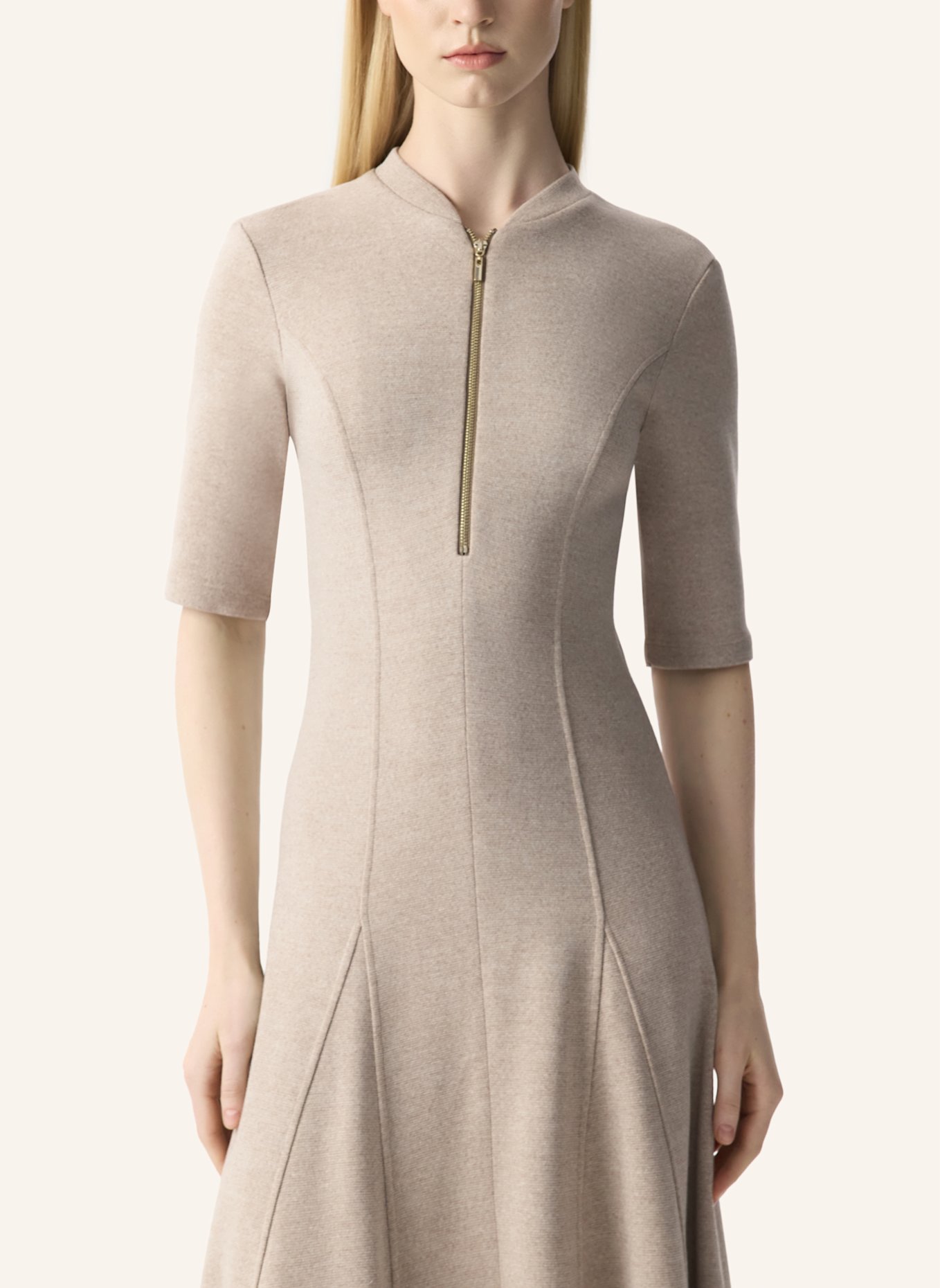 PINXIT Strickkleid: BEIGE