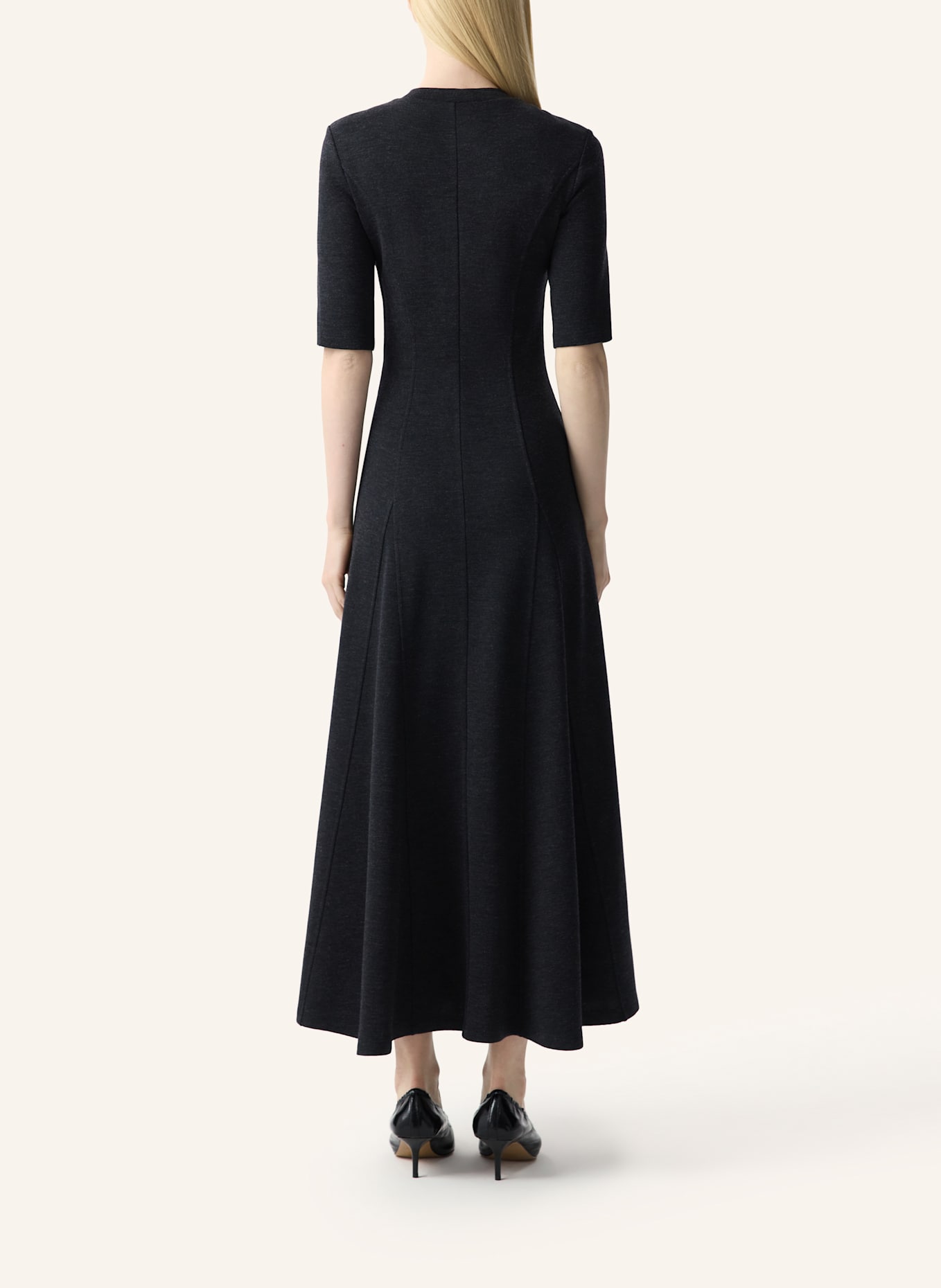 PINXIT kleid Strickkleid: HELLGRAU