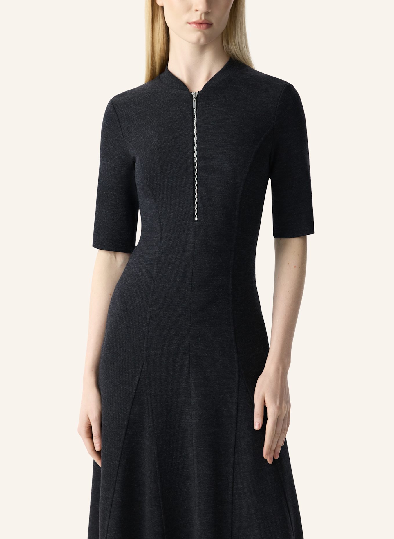 PINXIT kleid Strickkleid: HELLGRAU