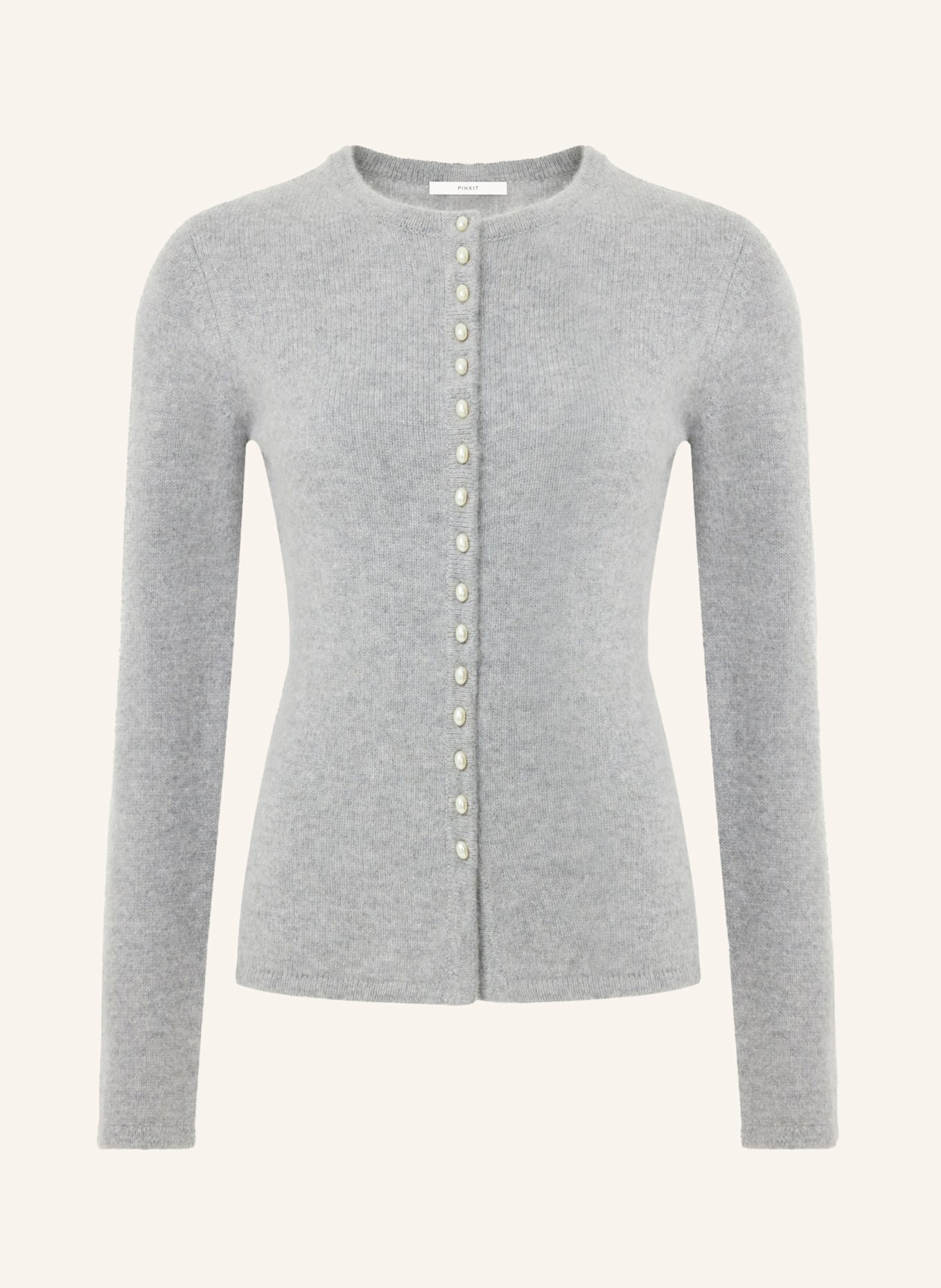 PINXIT Strickcardigan AUS KASCHMIR: GRAU