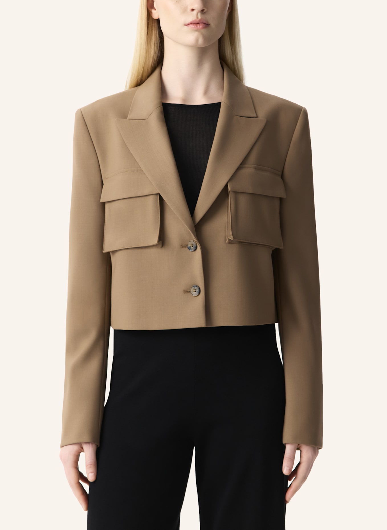PINXIT Cropped-Blazer: BEIGE