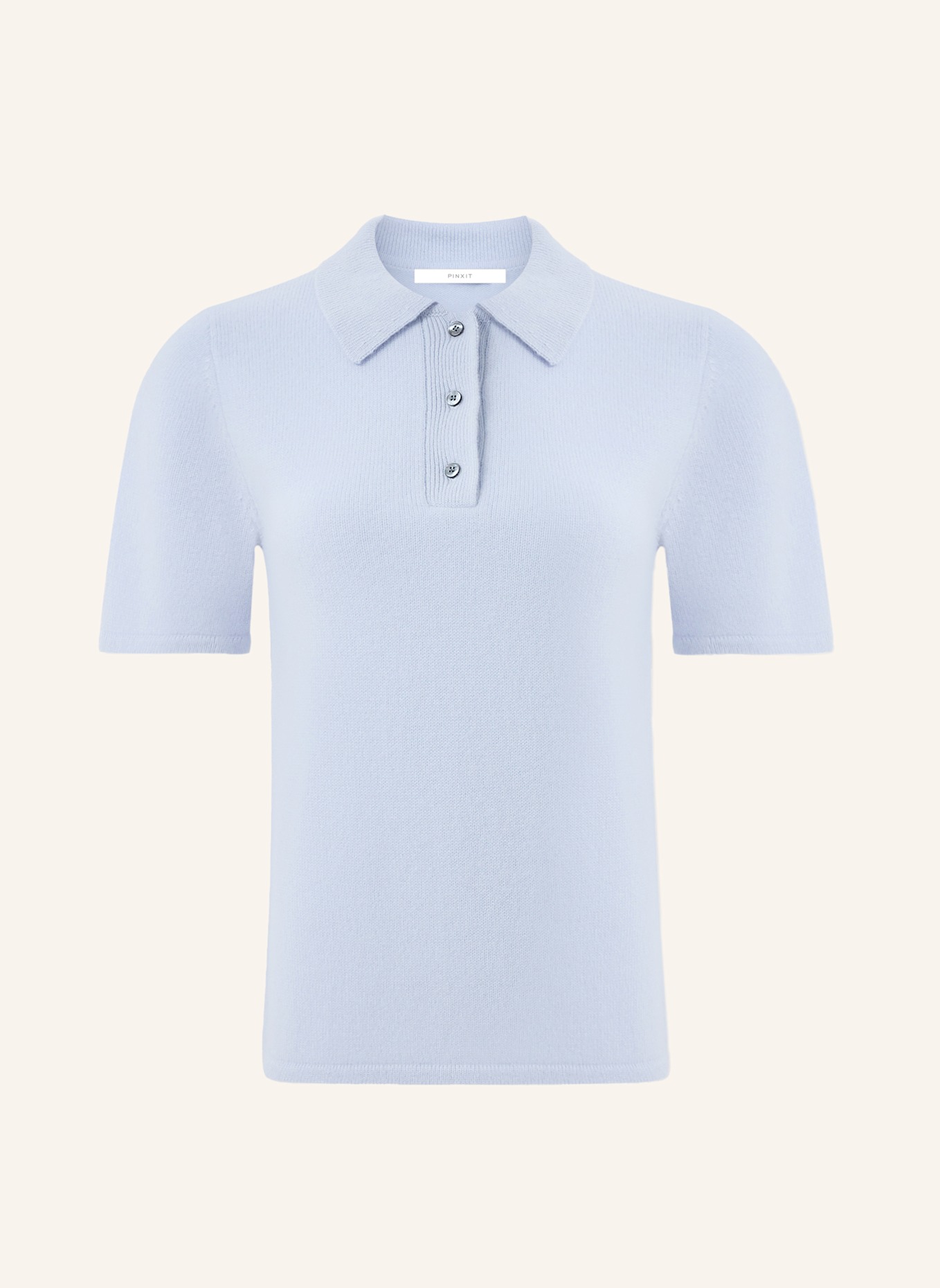 PINXIT Strickpoloshirt AUS KASCHMIR: BLAU