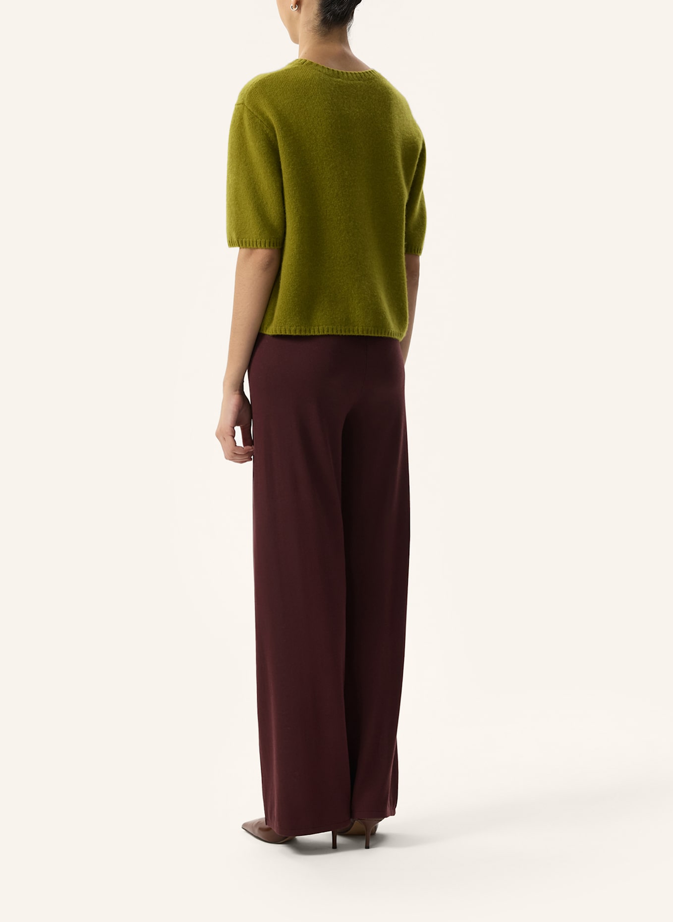 PINXIT Pullover AUS CASHMERE: OLIV