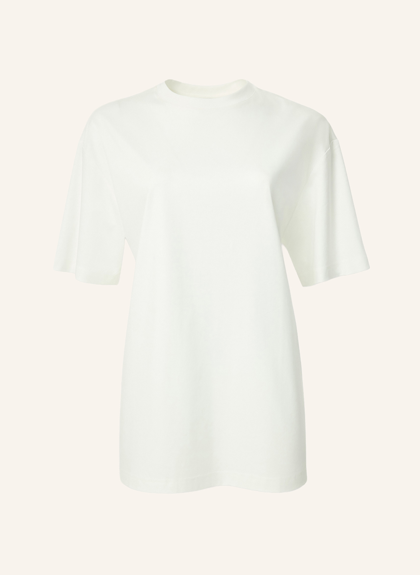 PINXIT Oversize T-Shirt MIT SEIDE: ECRU