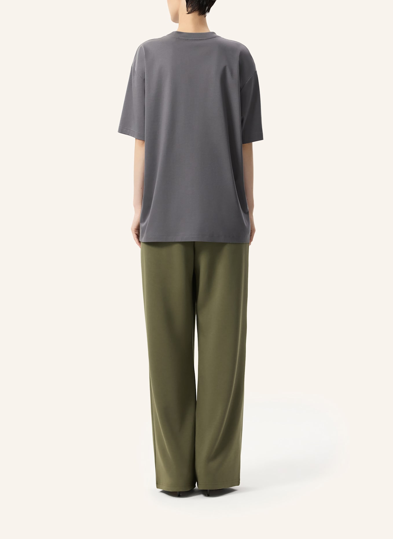 PINXIT Oversize T-Shirt MIT SEIDE: SCHWARZ