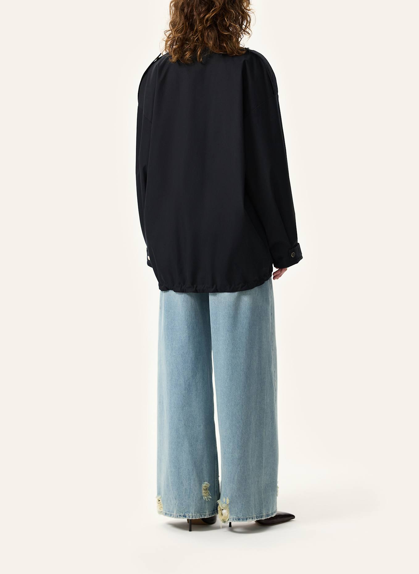 PINXIT Jacke Oversized Jacke: SCHWARZ