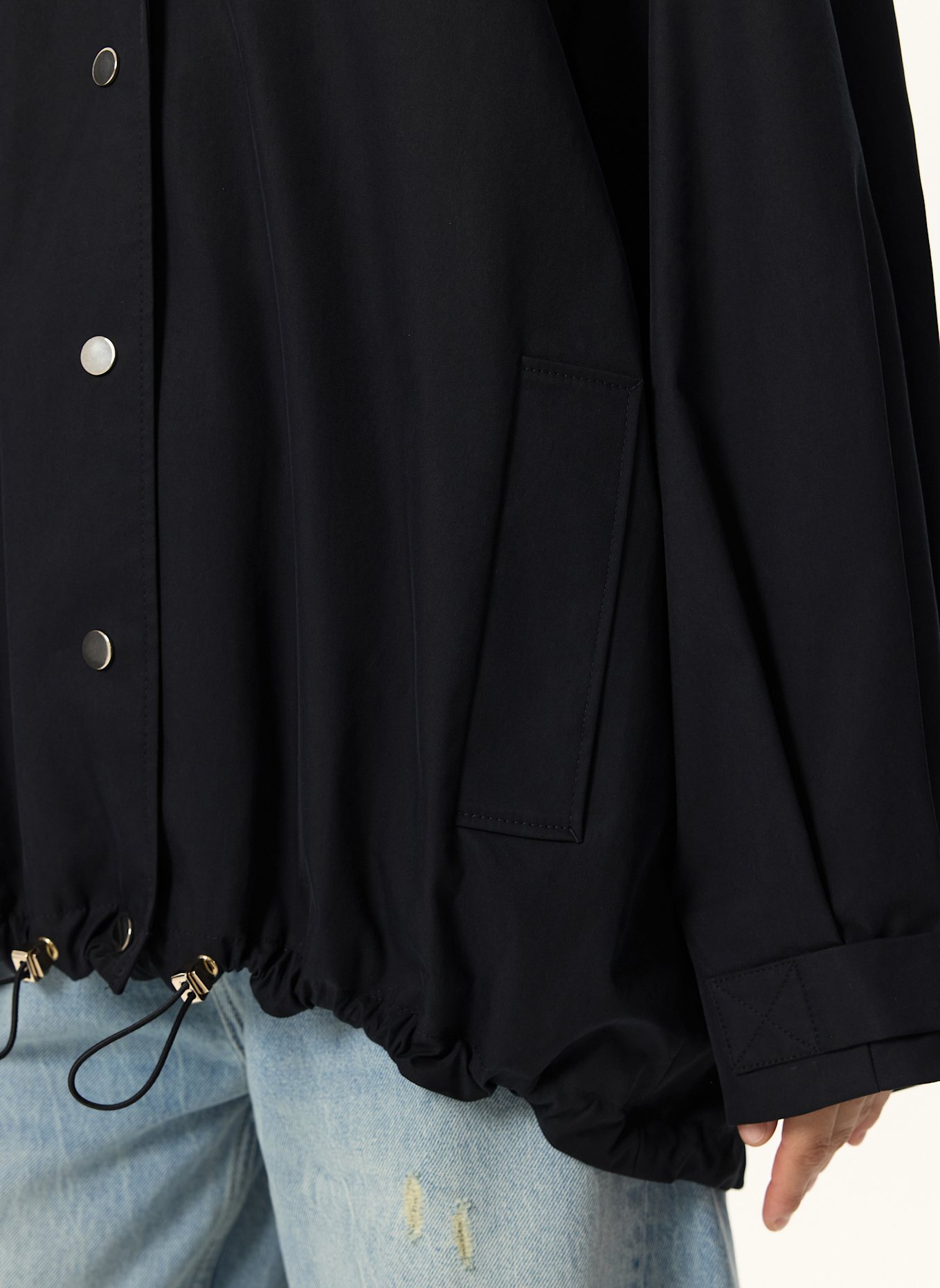 PINXIT Jacke Oversized Jacke: SCHWARZ