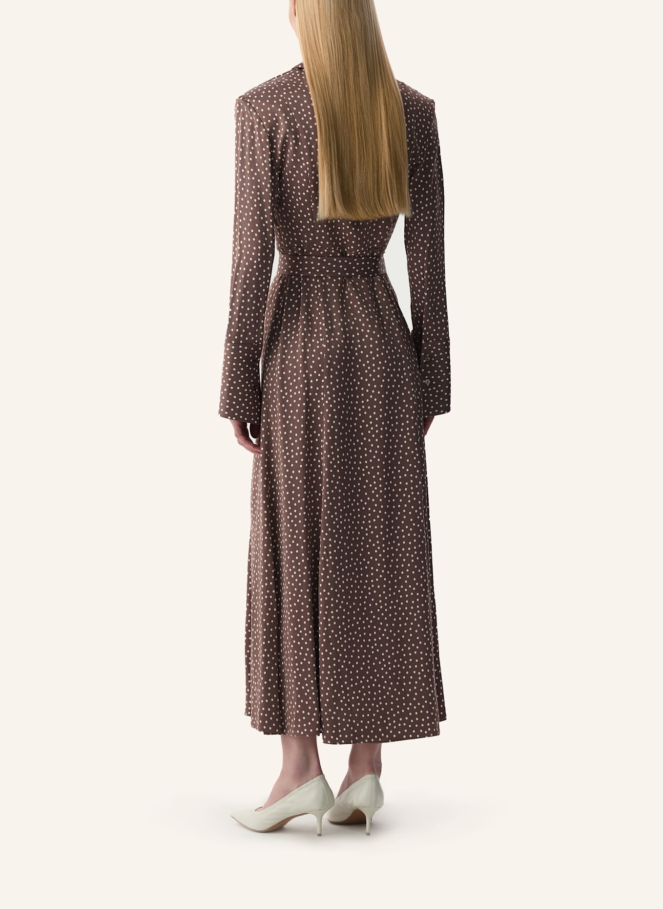 PINXIT Hemdkleid: TAUPE/ ECRU