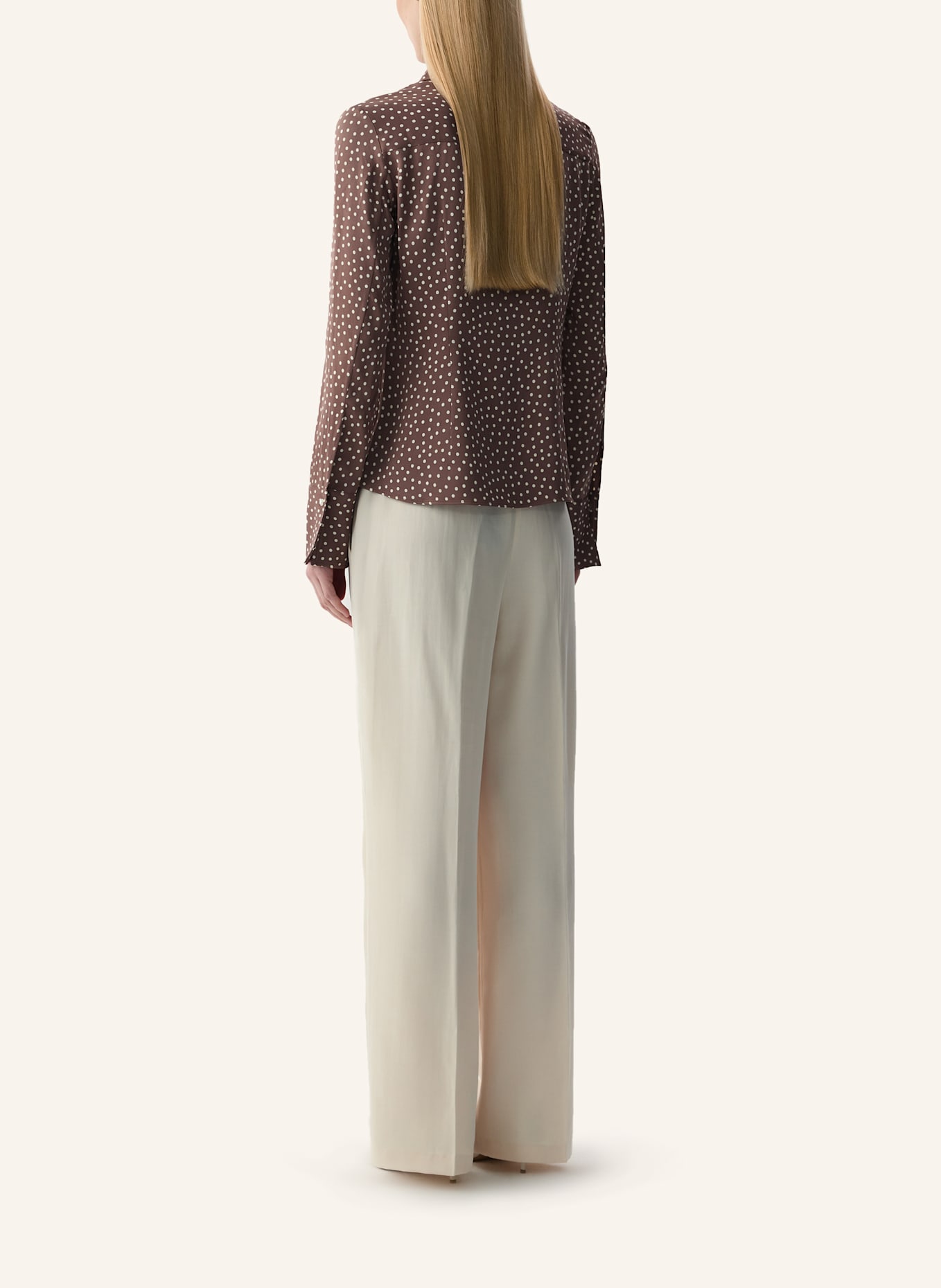 PINXIT Bluse: ECRU/ TAUPE