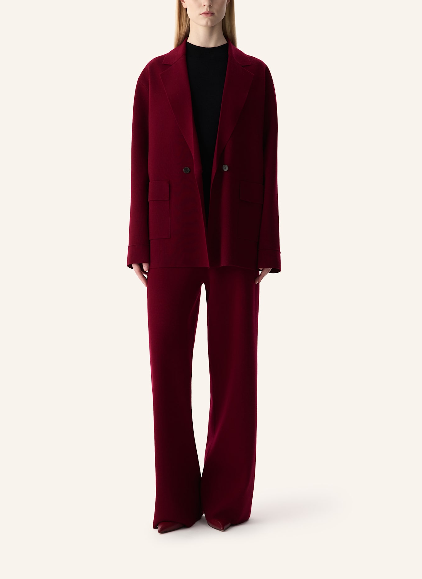 PINXIT Strickjacke: DUNKELROT