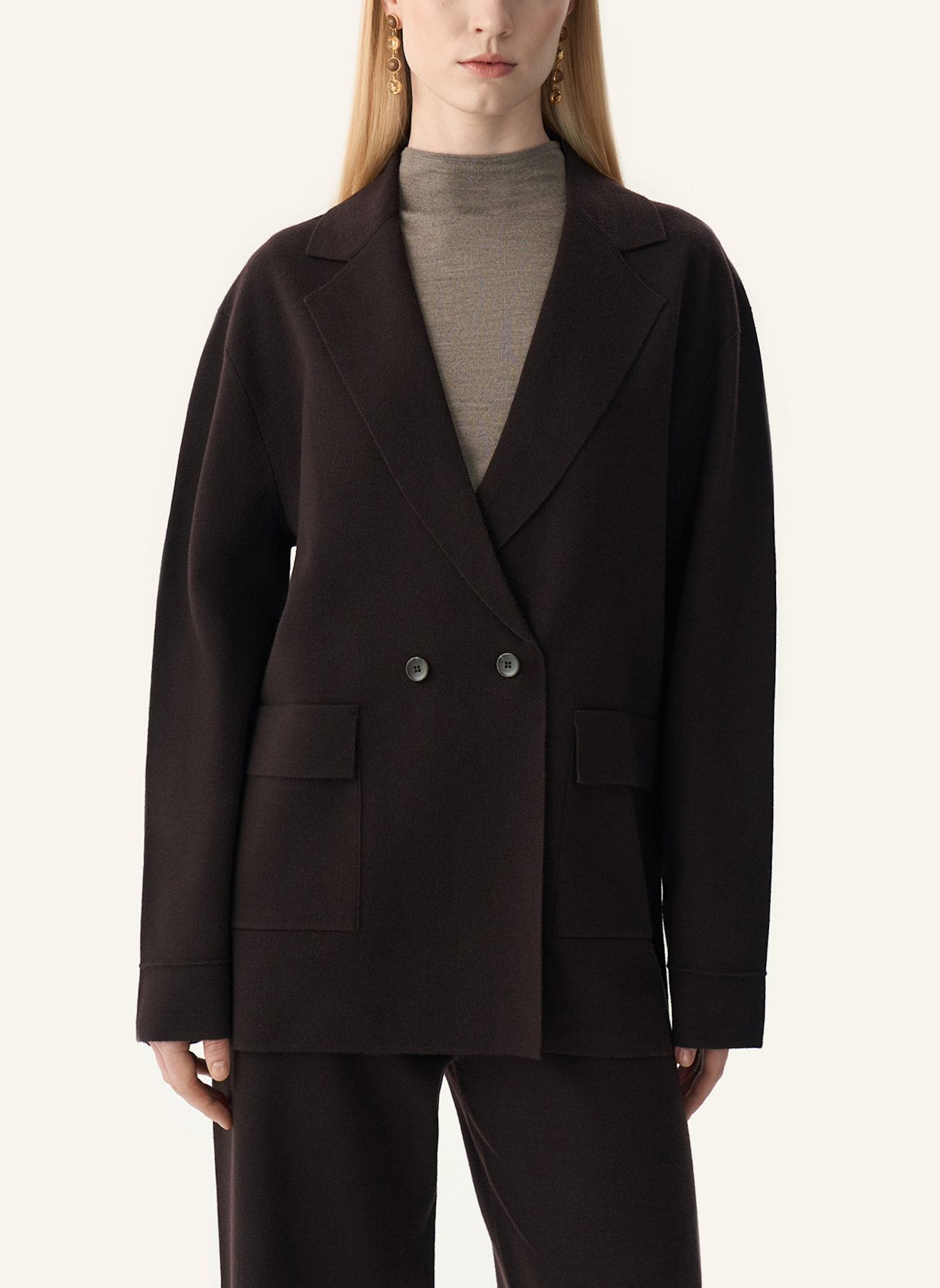 PINXIT Strickjacke: DUNKELBRAUN