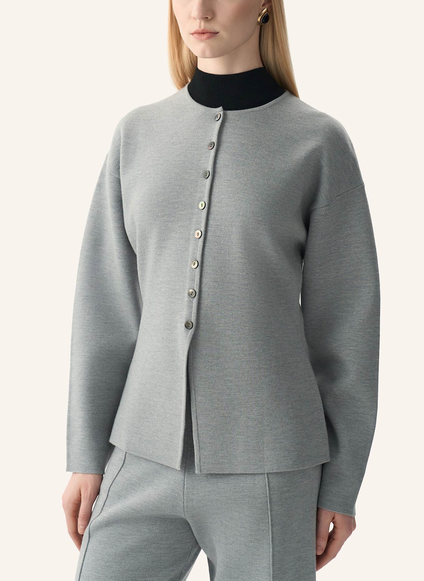 PINXIT Strickjacke: HELLGRAU