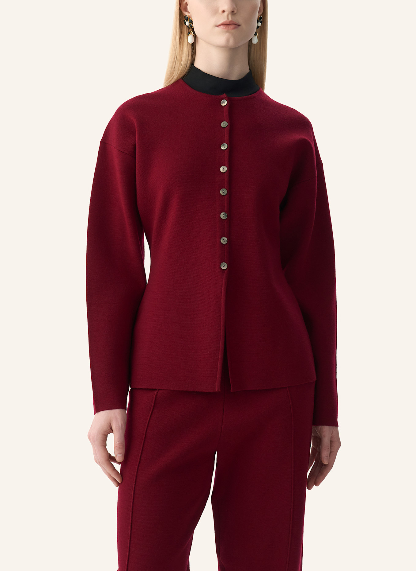 PINXIT Strickjacke: DUNKELROT