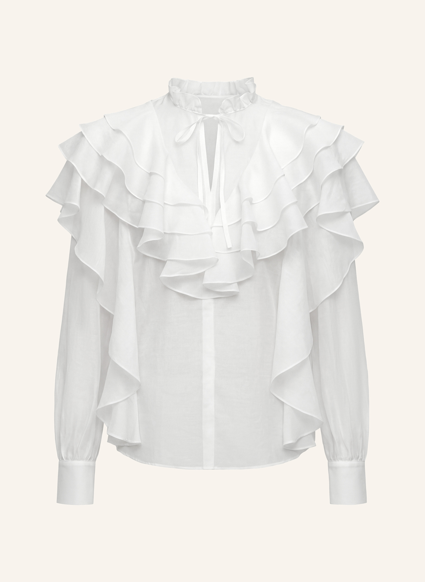 PINXIT Rüschenbluse: ECRU