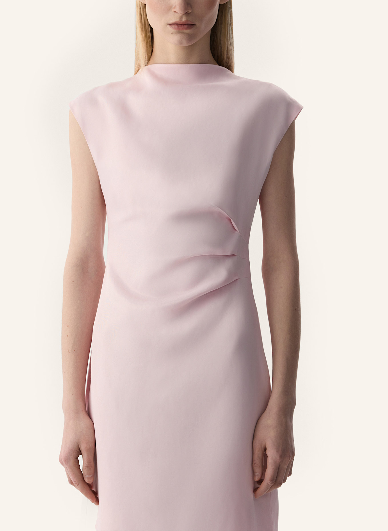 PINXIT Leinenkleid: PINK