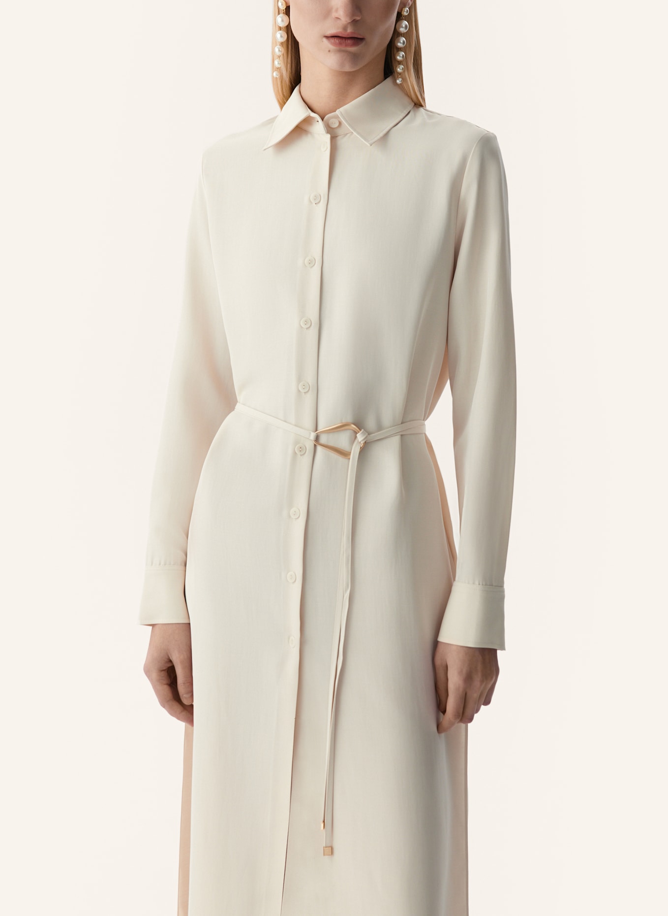 PINXIT Lyocell Hemdkleid: ECRU