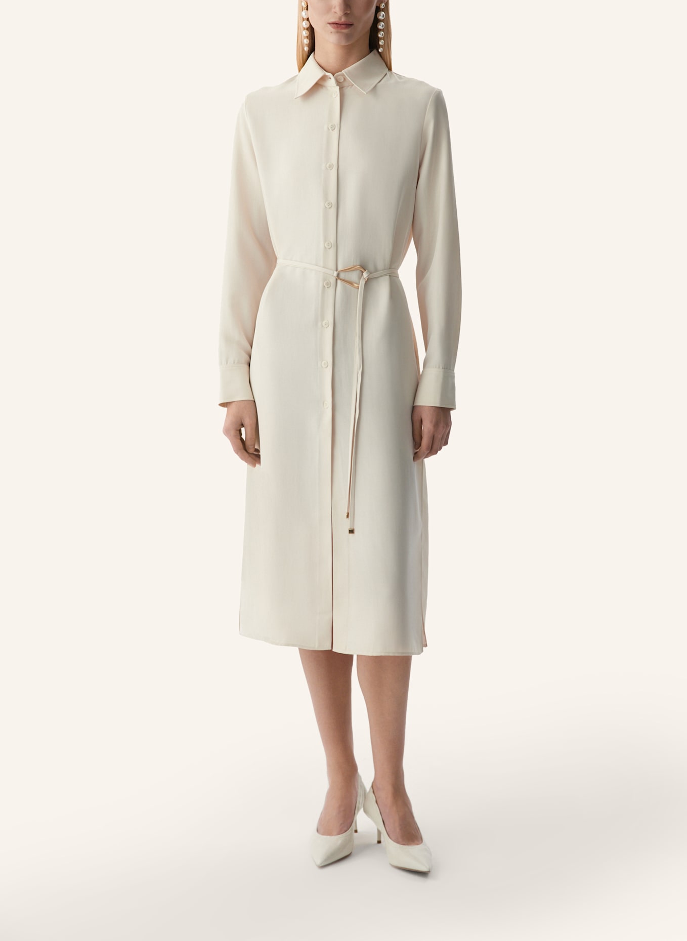 PINXIT Lyocell Hemdkleid: ECRU