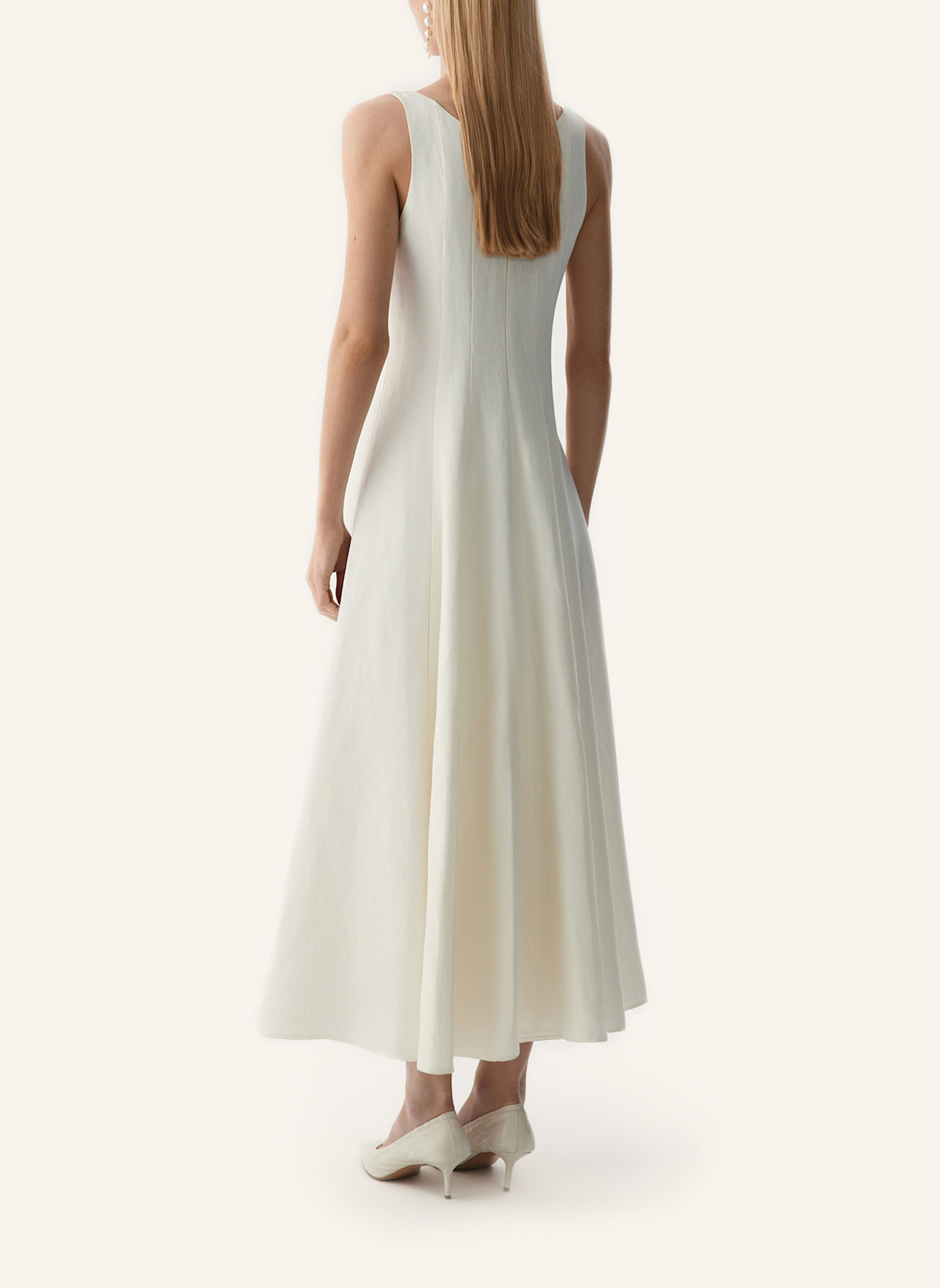 PINXIT Leinenkleid: ECRU