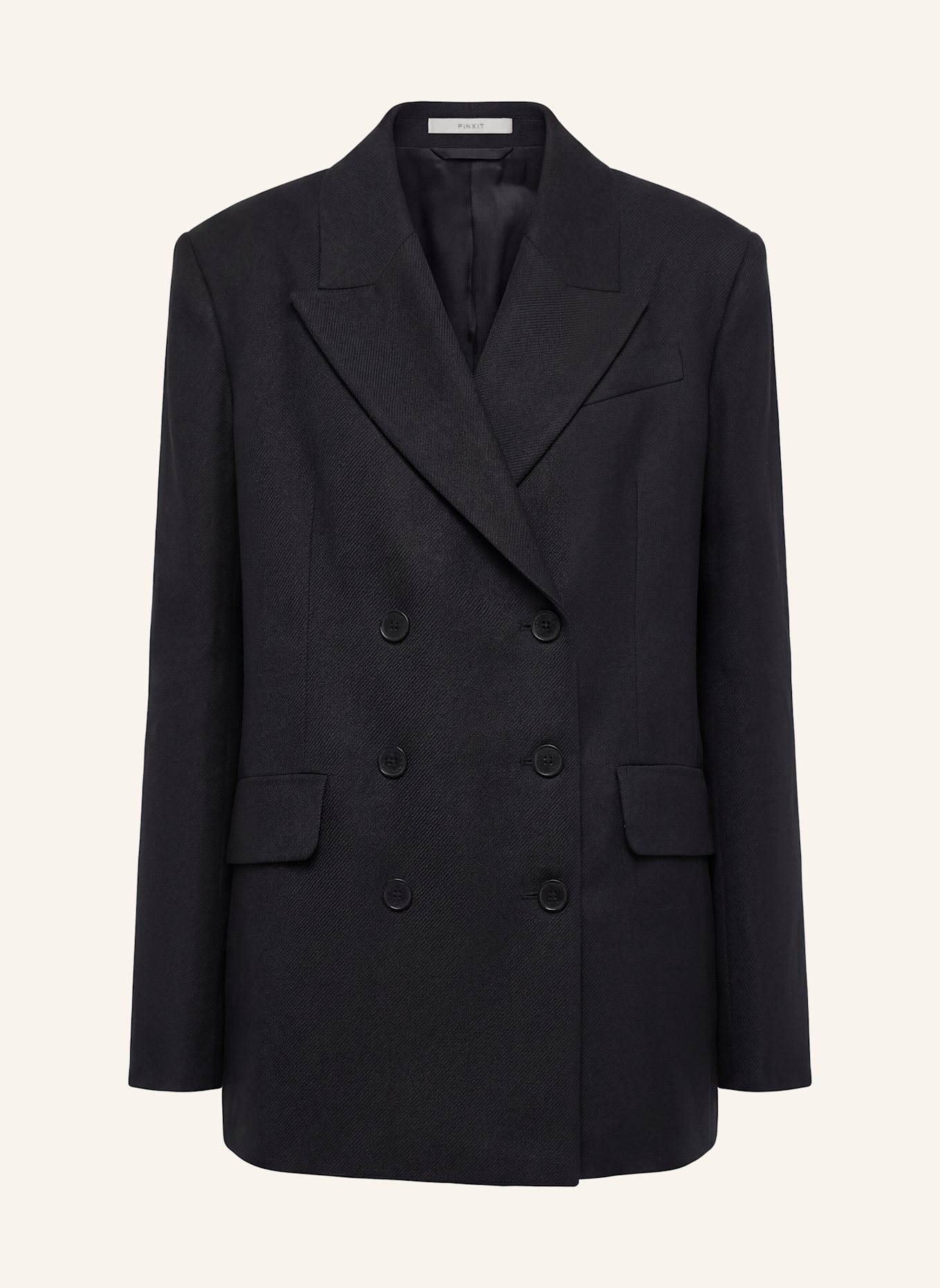 PINXIT Leinenblazer: SCHWARZ