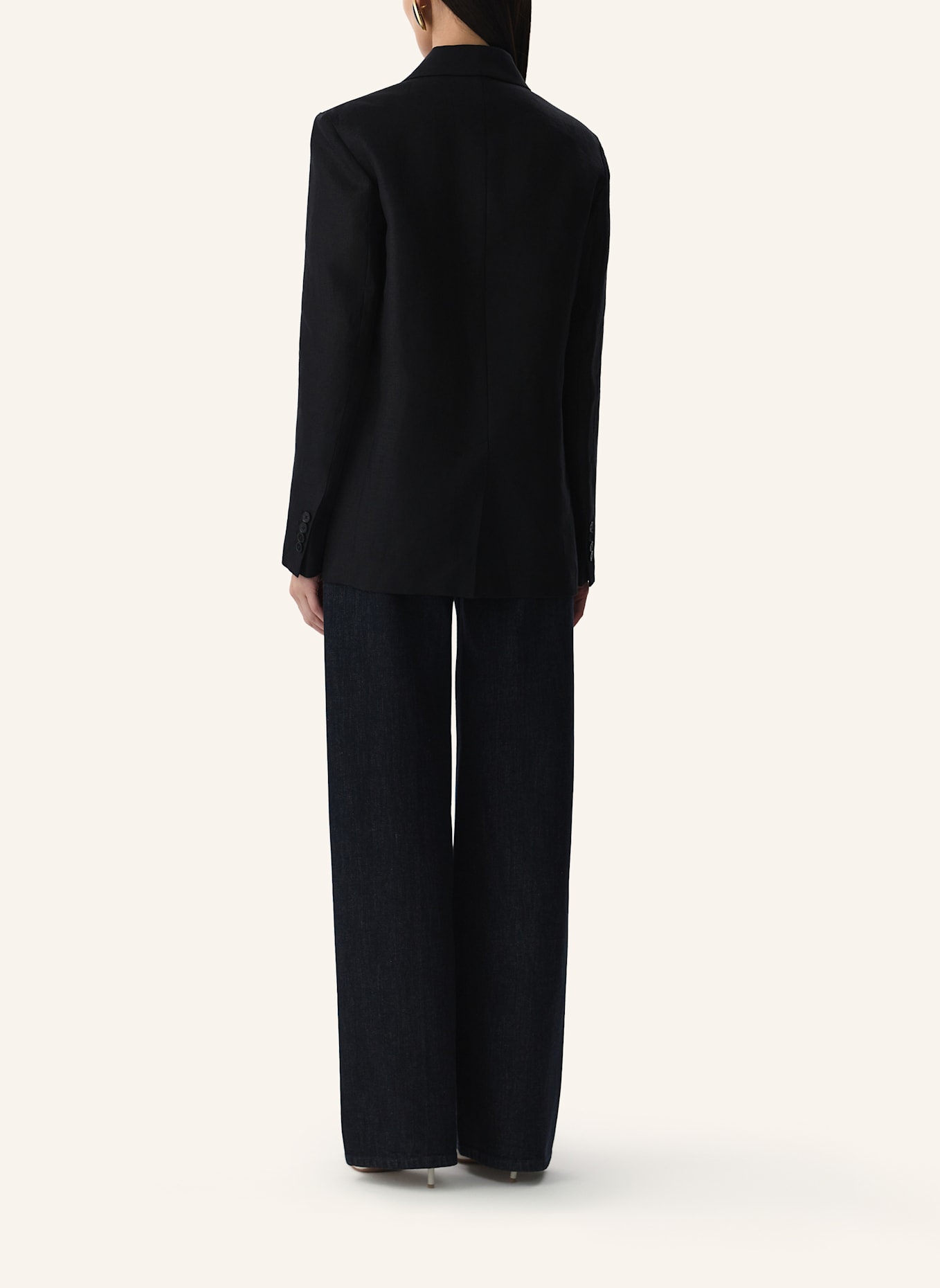 PINXIT Leinenblazer: SCHWARZ