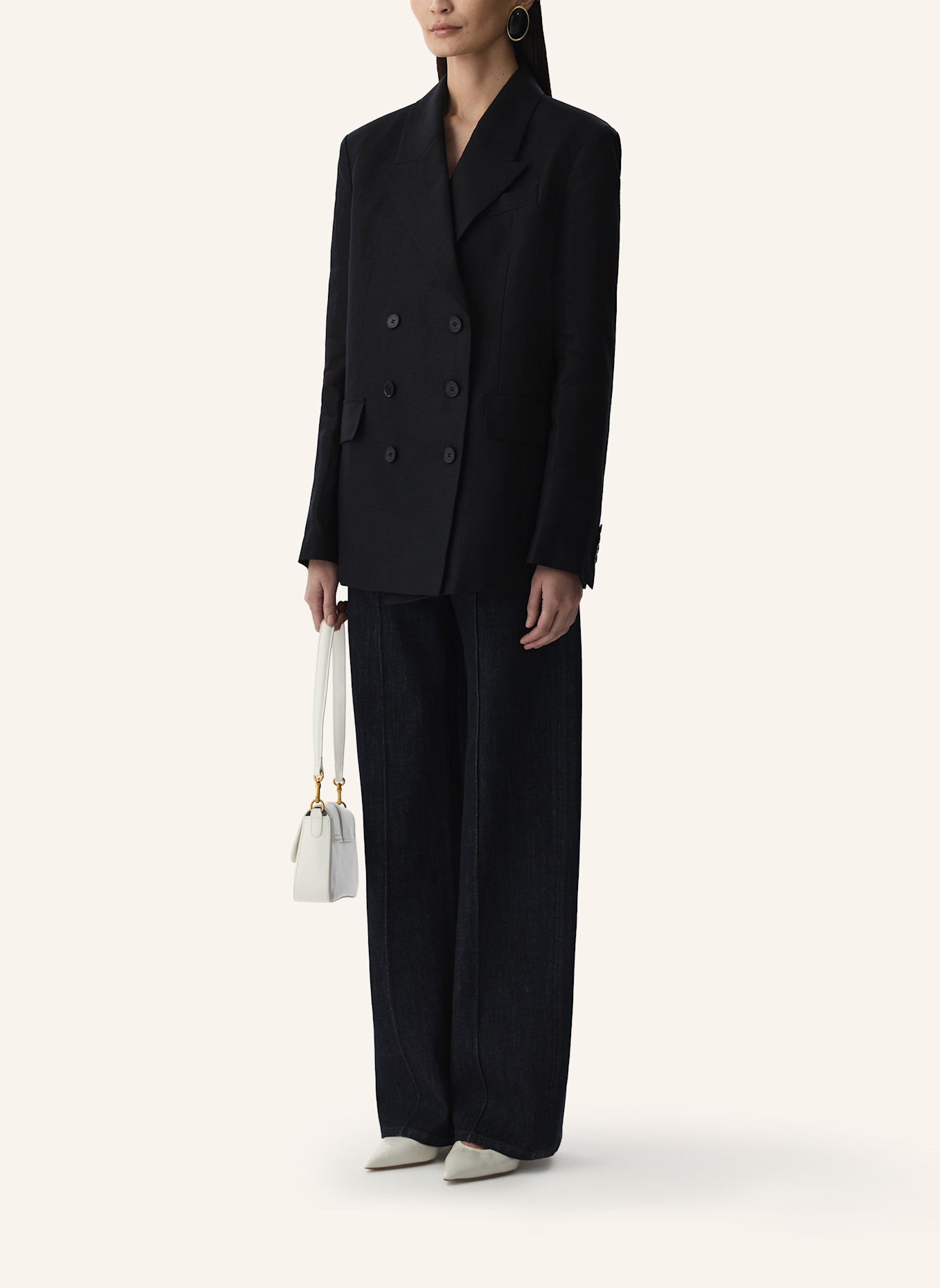 PINXIT Leinenblazer: SCHWARZ