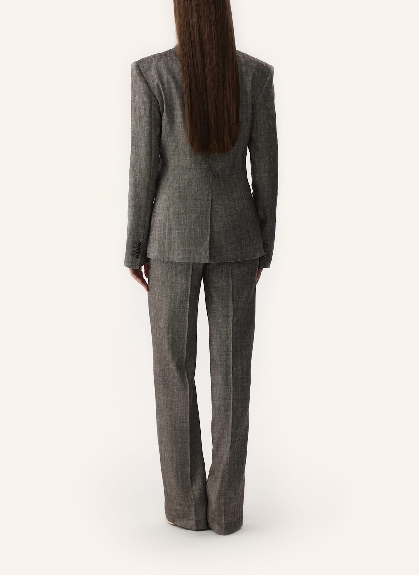 PINXIT Leinenblazer: DUNKELBRAUN