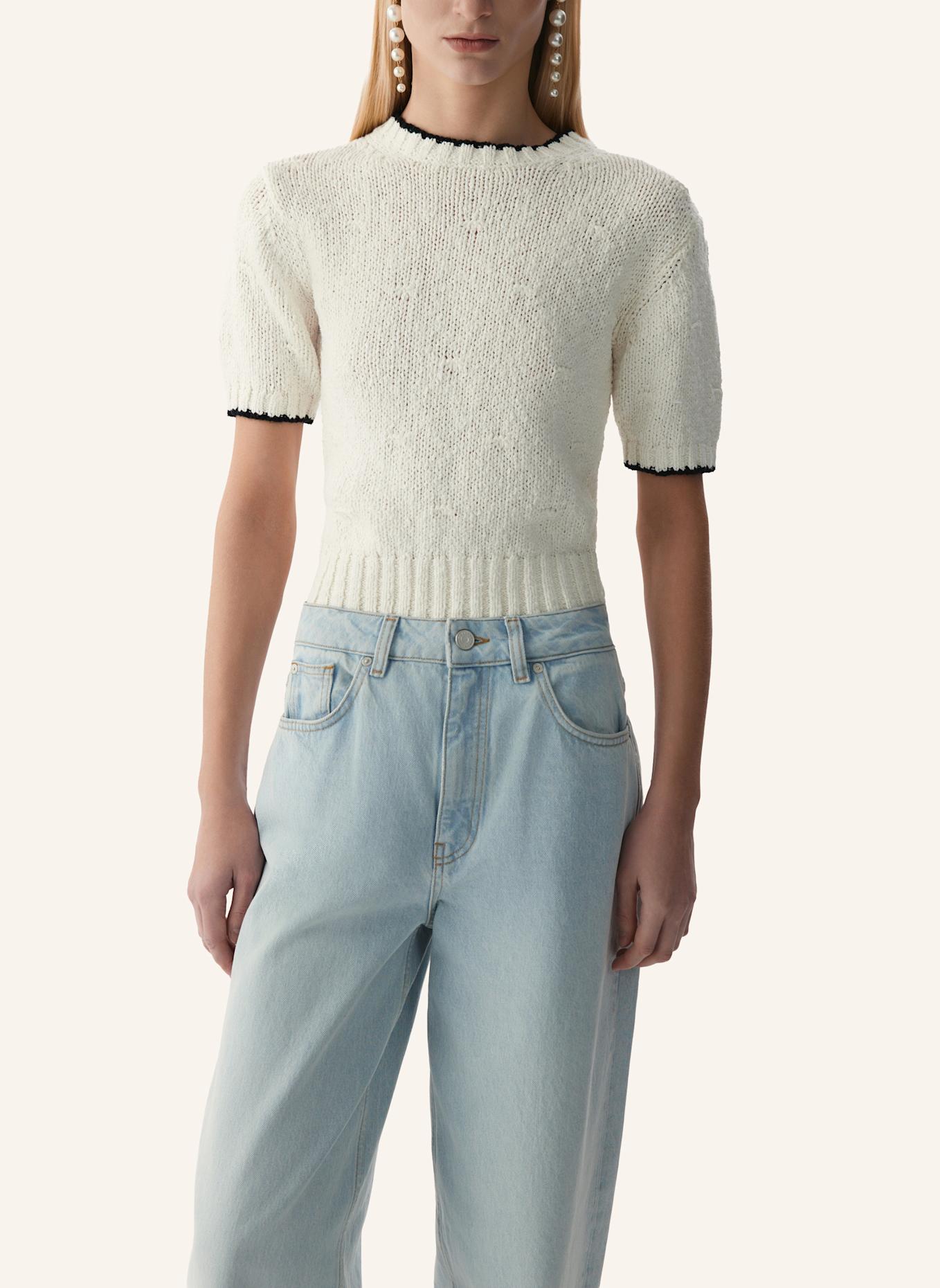 PINXIT Kurzarm Pullover: ECRU