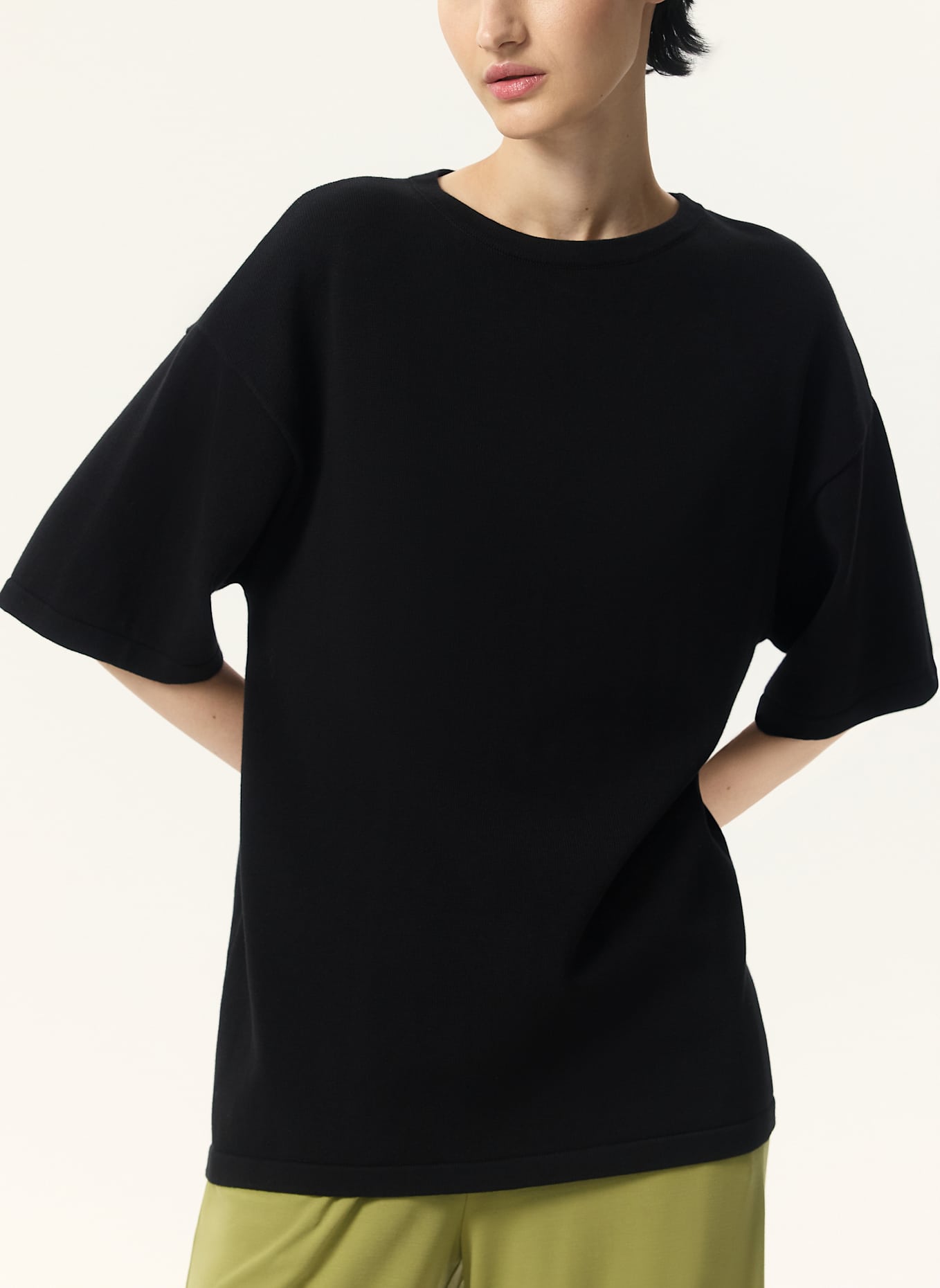 PINXIT Pullover Oversized Strickpullover: SCHWARZ